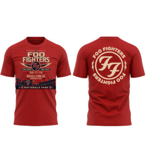 Unisex Washington Nationals x Foo Fighters Take Cover Tour 2026 Graphic Shirt for Baseball and Rock Music Fans
