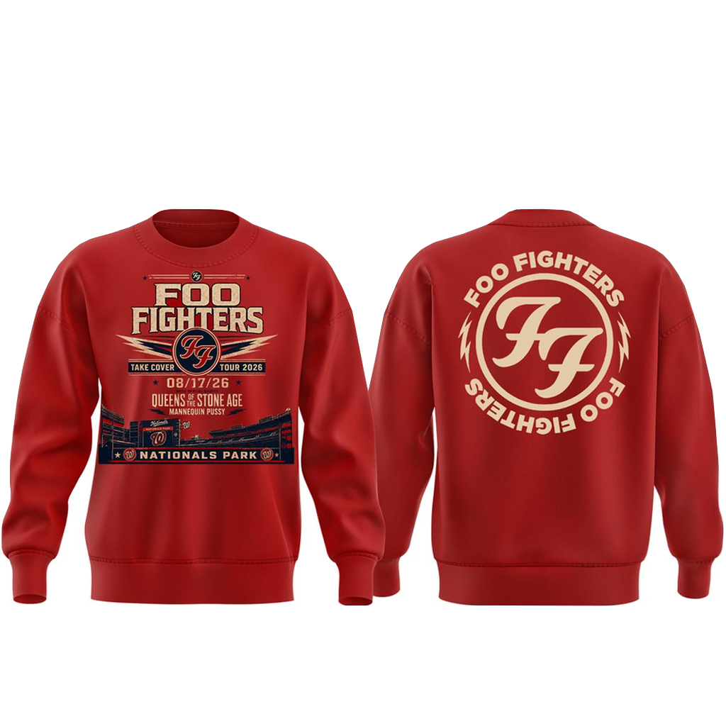 Unisex Washington Nationals x Foo Fighters Take Cover Tour 2026 Graphic Shirt for Baseball and Rock Music Fans 2 Unisex Washington Nationals x Foo Fighters Take Cover Tour 2026 Graphic Shirt for Baseball and Rock Music Fans - Image 2