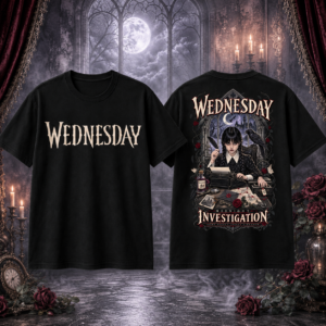 Unisex Wednesday Addams Midnight Investigation Halloween Graphic Shirt