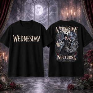Unisex Wednesday Addams Wednesday Nocturne of Nevermore Halloween Graphic Shirt