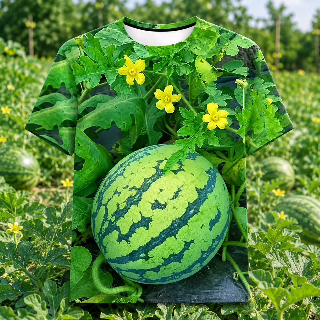 Watermelon Garden Vine Graphic Shirt for Watermelon Lovers 2 Watermelon Garden Vine Graphic Shirt for Watermelon Lovers - Image 2