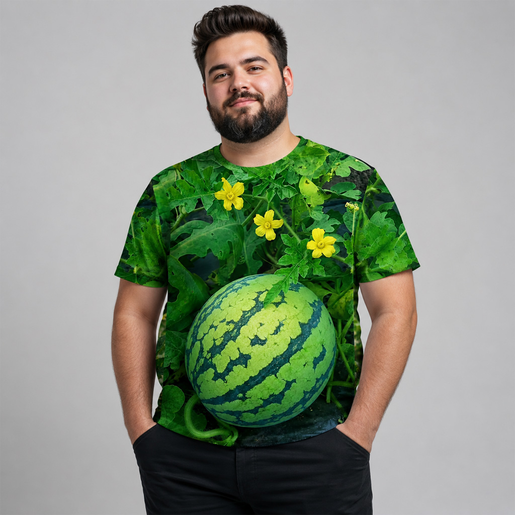 Watermelon Garden Vine Graphic Shirt for Watermelon Lovers 3 Watermelon Garden Vine Graphic Shirt for Watermelon Lovers - Image 3