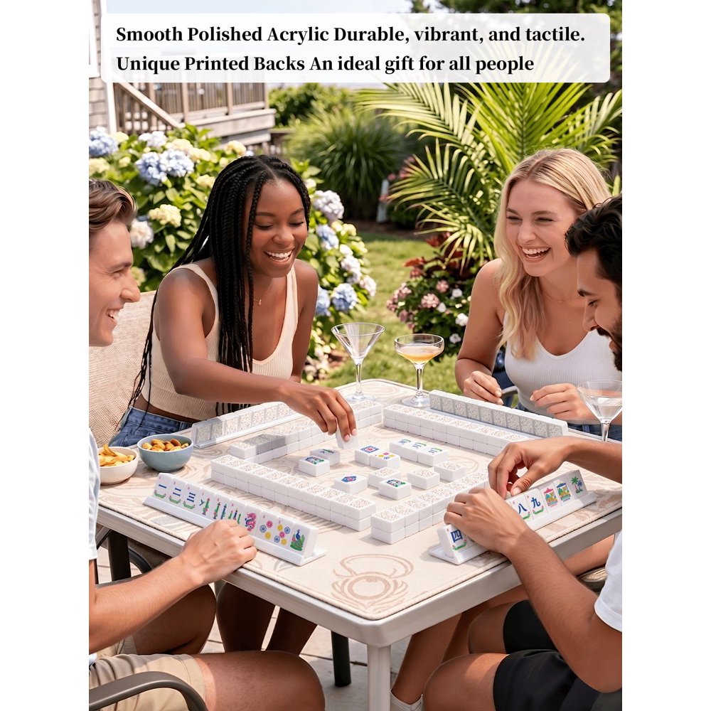 Pastel Moroccan American Mahjong Set - 160 Acrylic Tiles, Mat, Storage Bag & Accessories 7 Pastel Moroccan American Mahjong Set - 160 Acrylic Tiles, Mat, Storage Bag & Accessories - Image 7
