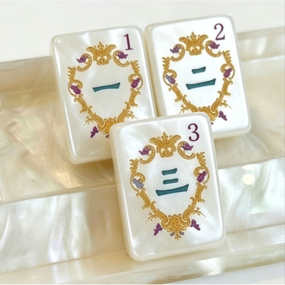 Mother-of-Pearl Cat American Mahjong Set - 160 Acrylic Tiles, Mat, Storage Bag & Accessories 4 Mother-of-Pearl Cat American Mahjong Set - 160 Acrylic Tiles, Mat, Storage Bag & Accessories - Image 4
