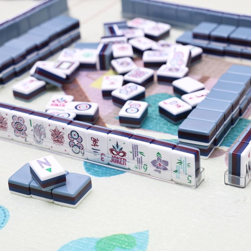 Purple American Mahjong Set - 160 Acrylic Tiles, Mat, Storage Bag & Accessories 12 Purple American Mahjong Set - 160 Acrylic Tiles, Mat, Storage Bag & Accessories - Image 12