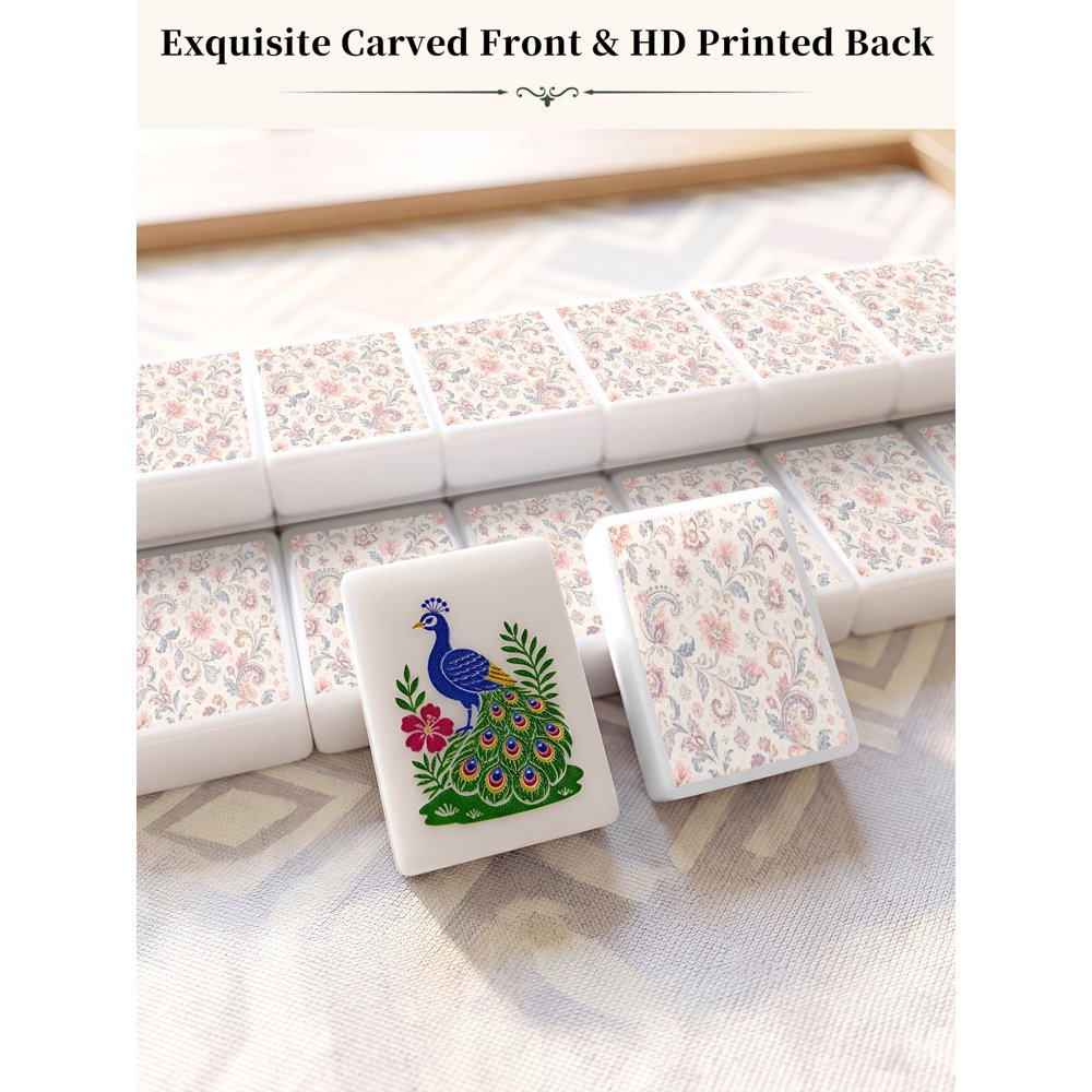 Pastel Moroccan American Mahjong Set - 160 Acrylic Tiles, Mat, Storage Bag & Accessories 4 Pastel Moroccan American Mahjong Set - 160 Acrylic Tiles, Mat, Storage Bag & Accessories - Image 4