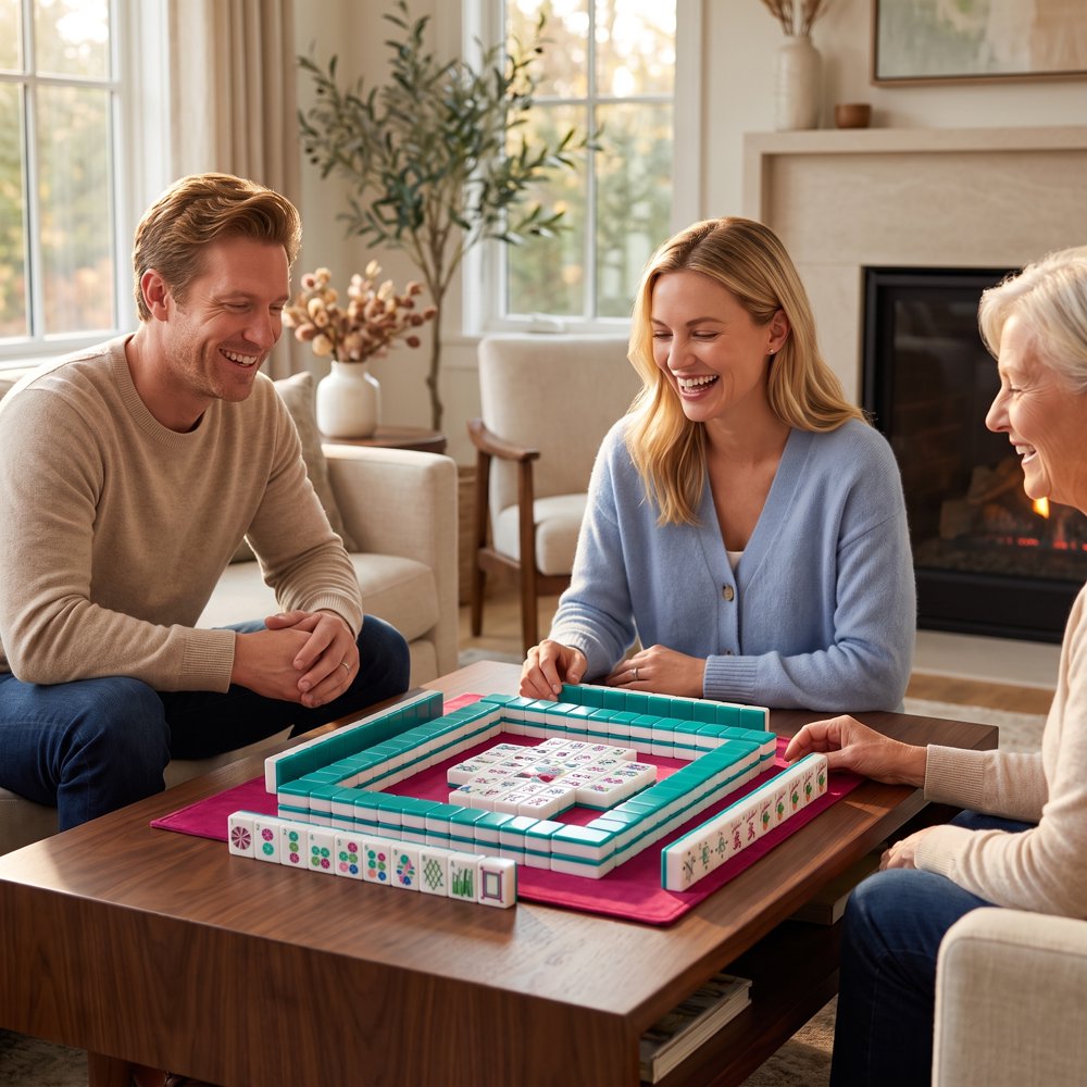 Classic Travel Game Night American Mahjong Set - 160 Acrylic Tiles, Mat, Storage Bag & Accessories 2 Classic Travel Game Night American Mahjong Set - 160 Acrylic Tiles, Mat, Storage Bag & Accessories - Image 2