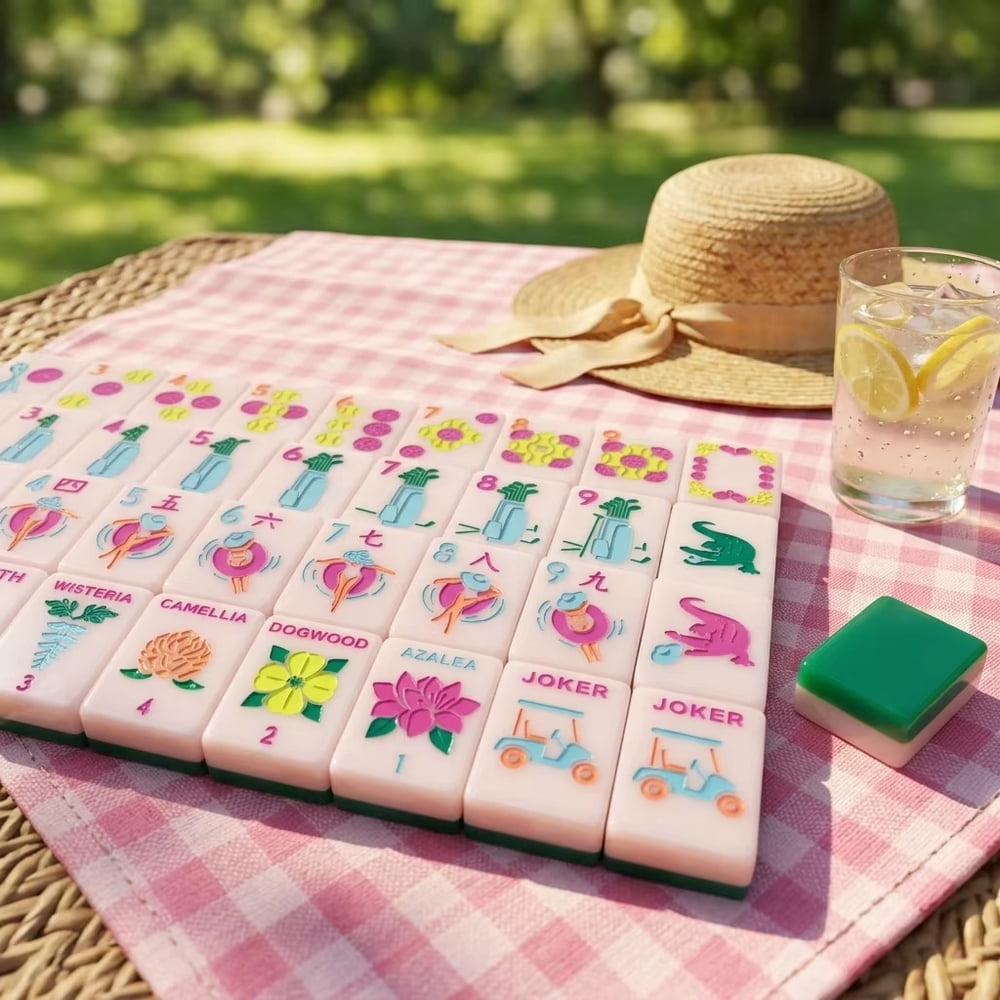 Classic Club American Mahjong Set - 160 Acrylic Tiles, Mat, Storage Bag & Accessories 2 Classic Club American Mahjong Set - 160 Acrylic Tiles, Mat, Storage Bag & Accessories - Image 2