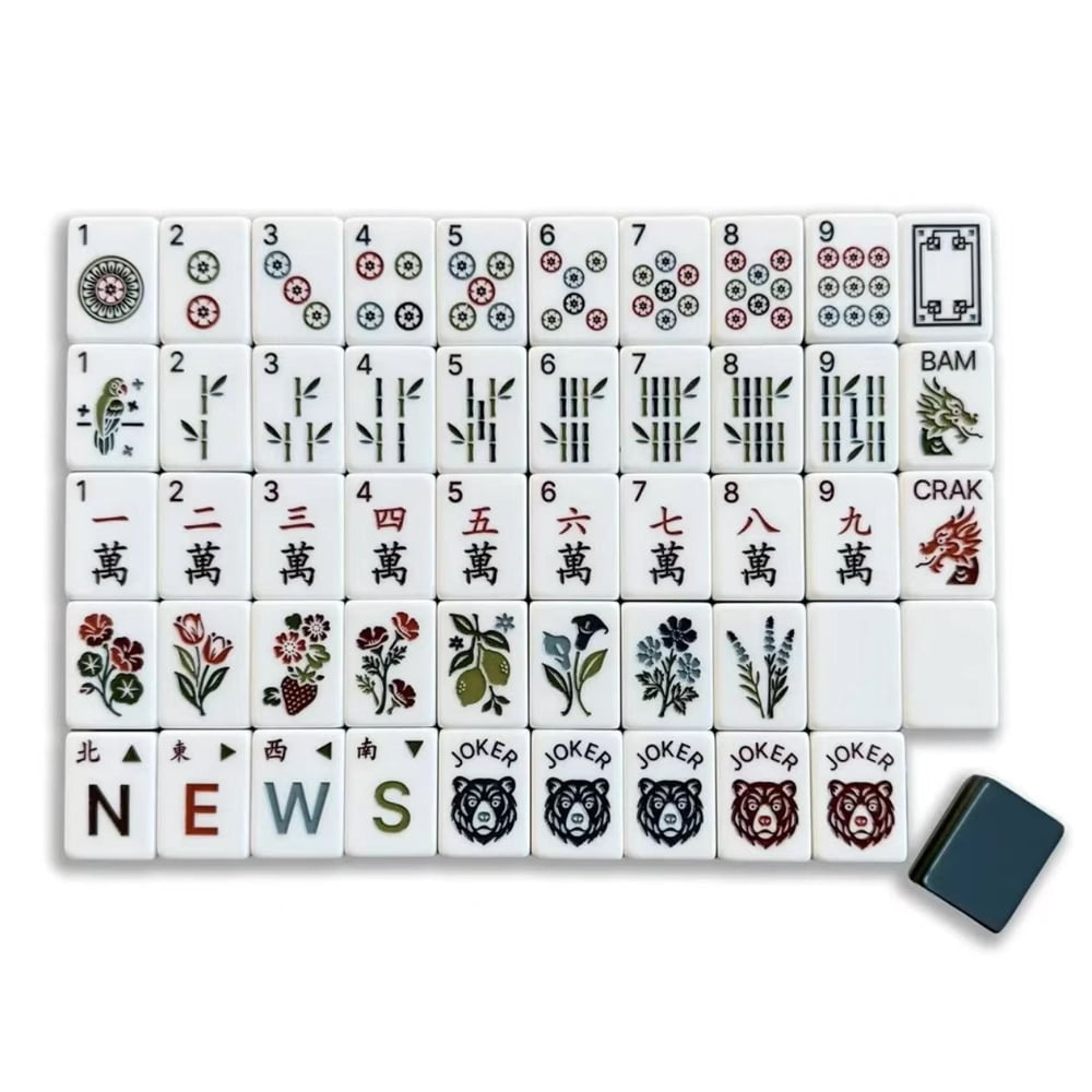 Stripe American Mahjong Set - 160 Acrylic Tiles, Mat, Storage Bag & Accessories 1 Stripe American Mahjong Set - 160 Acrylic Tiles, Mat, Storage Bag & Accessories
