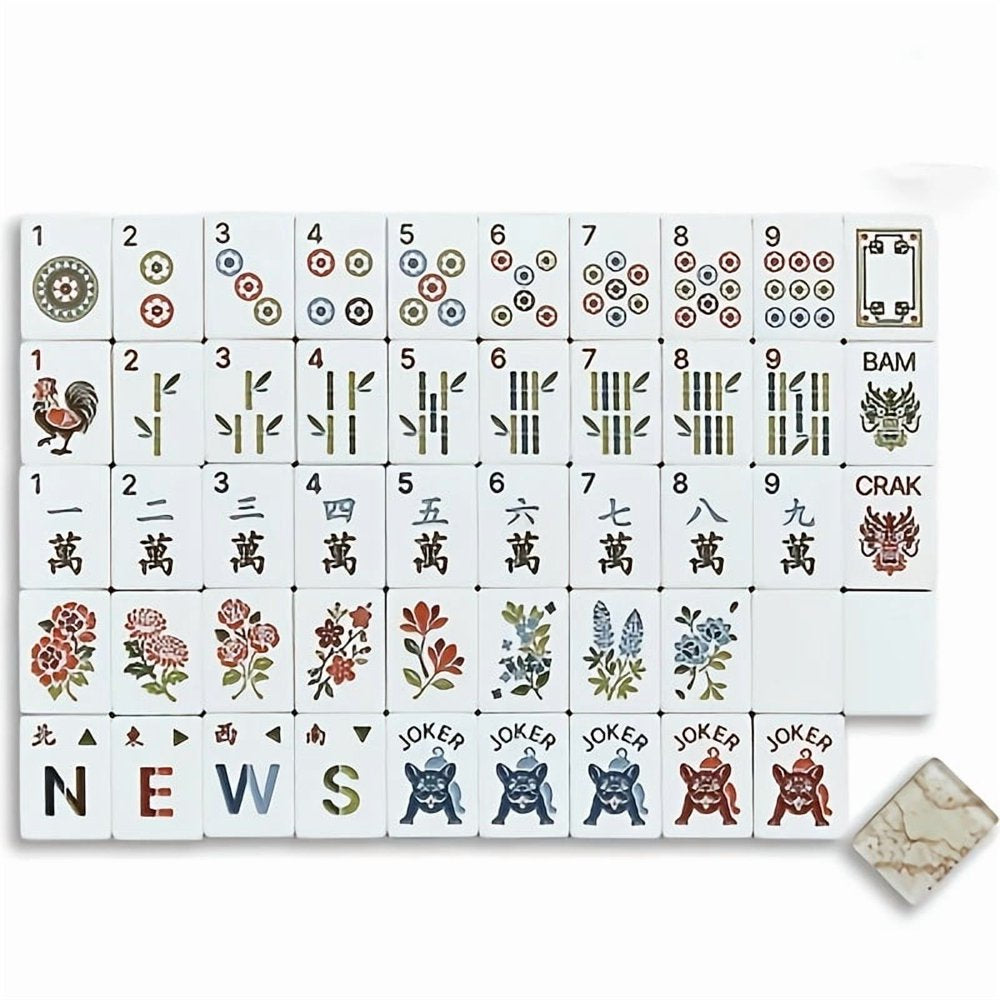 Grey Marble American Mahjong Set - 160 Acrylic Tiles, Mat, Storage Bag & Accessories 1 Grey Marble American Mahjong Set - 160 Acrylic Tiles, Mat, Storage Bag & Accessories