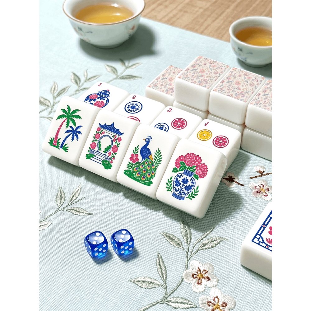 Pastel Moroccan American Mahjong Set - 160 Acrylic Tiles, Mat, Storage Bag & Accessories 8 Pastel Moroccan American Mahjong Set - 160 Acrylic Tiles, Mat, Storage Bag & Accessories - Image 8