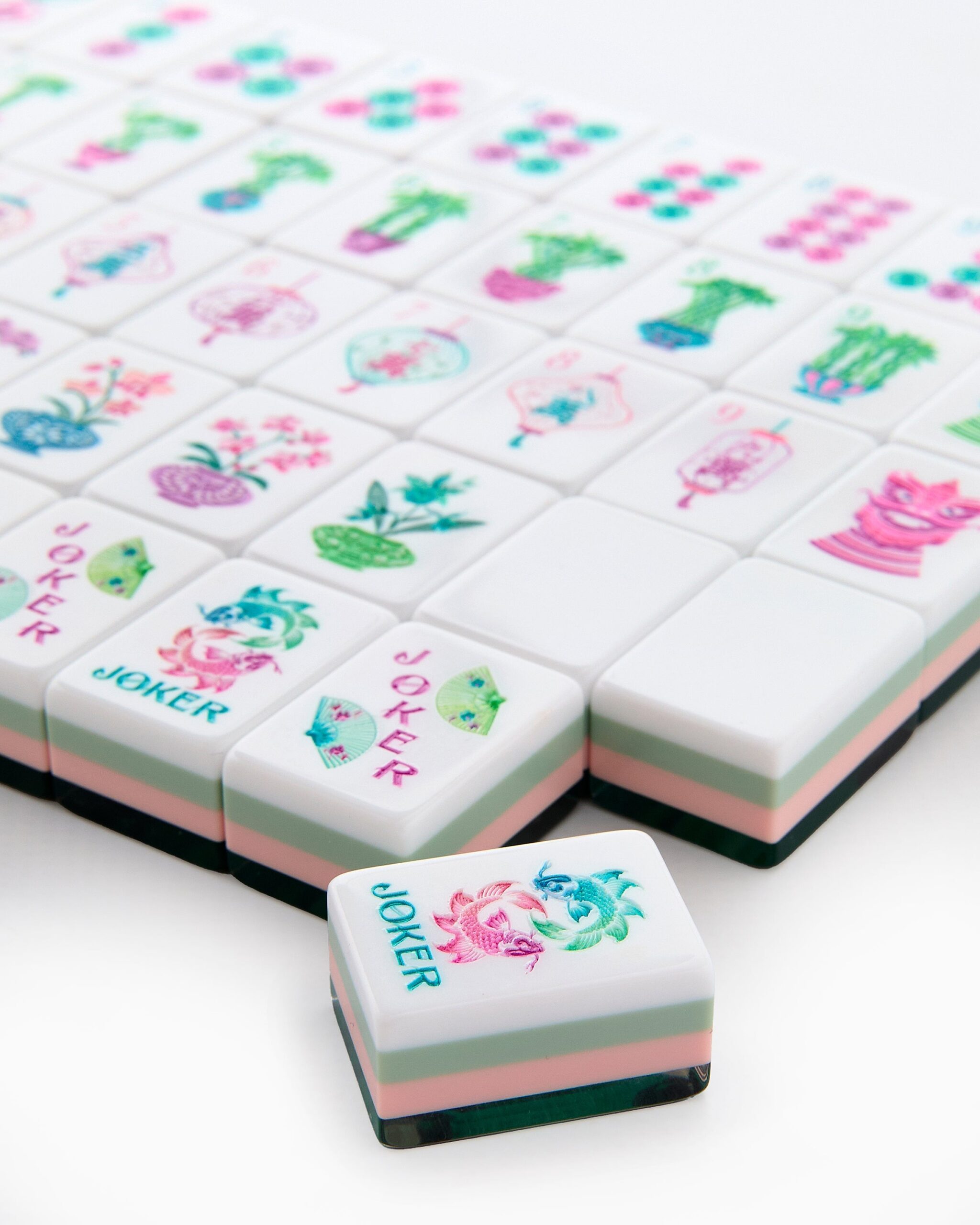 Emerald Texture American Mahjong Set - 160 Acrylic Tiles, Mat, Storage Bag & Accessories 3 Emerald Texture American Mahjong Set - 160 Acrylic Tiles, Mat, Storage Bag & Accessories - Image 3