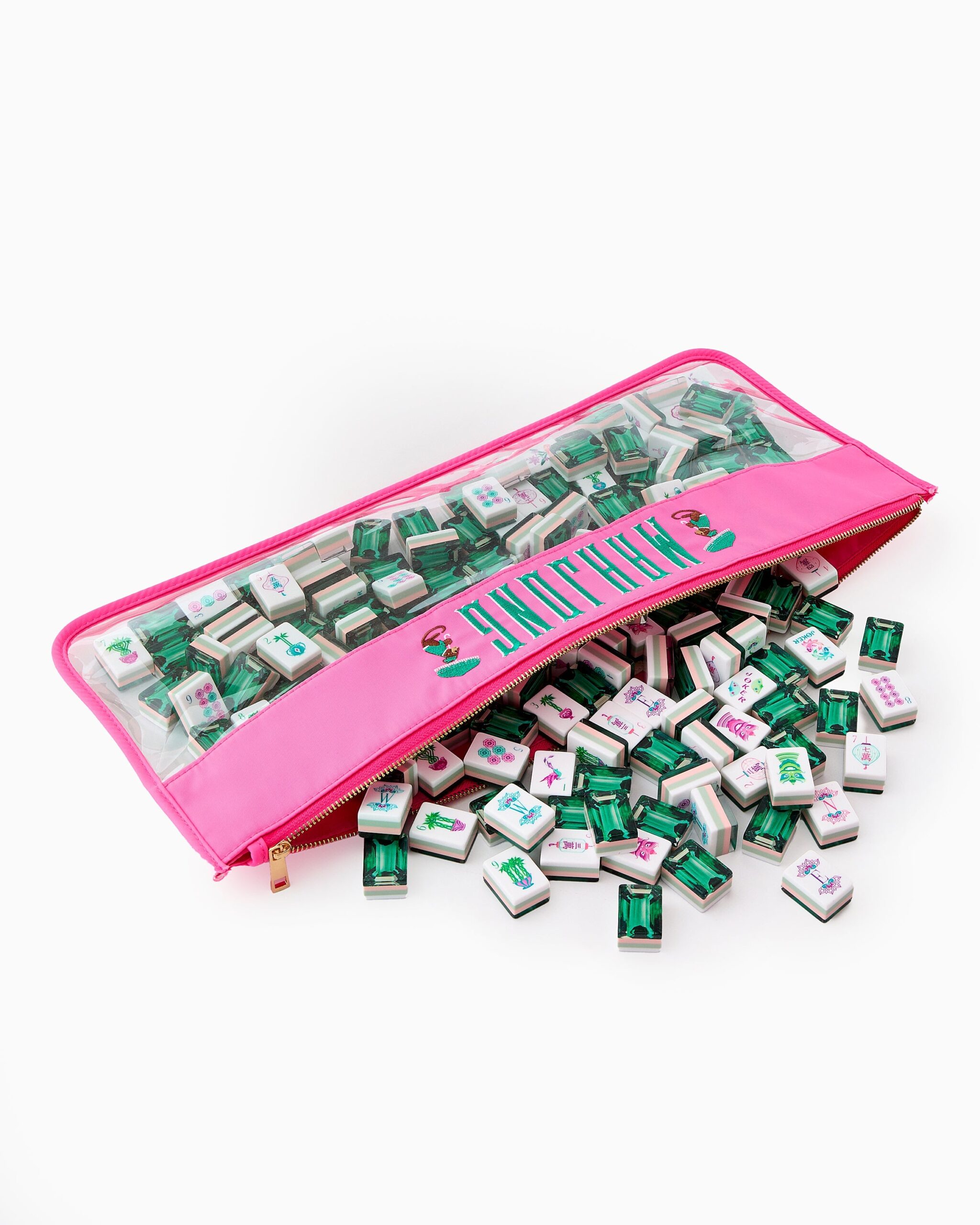 Emerald Texture American Mahjong Set - 160 Acrylic Tiles, Mat, Storage Bag & Accessories 6 Emerald Texture American Mahjong Set - 160 Acrylic Tiles, Mat, Storage Bag & Accessories - Image 6