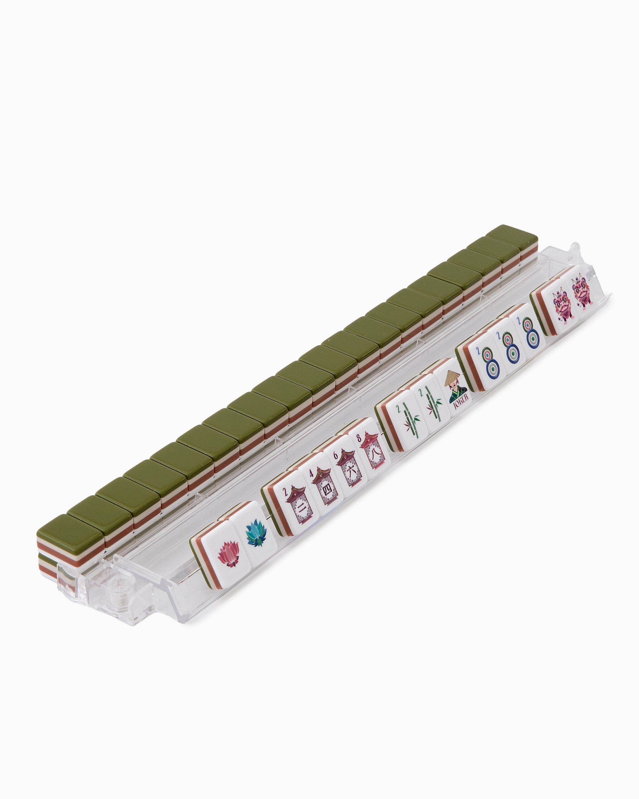 Olive Green Ivory & Brown Traditional American Mahjong Set - 160 Acrylic Tiles, Mat, Storage Bag & Accessories 4 Olive Green Ivory & Brown Traditional American Mahjong Set - 160 Acrylic Tiles, Mat, Storage Bag & Accessories - Image 4