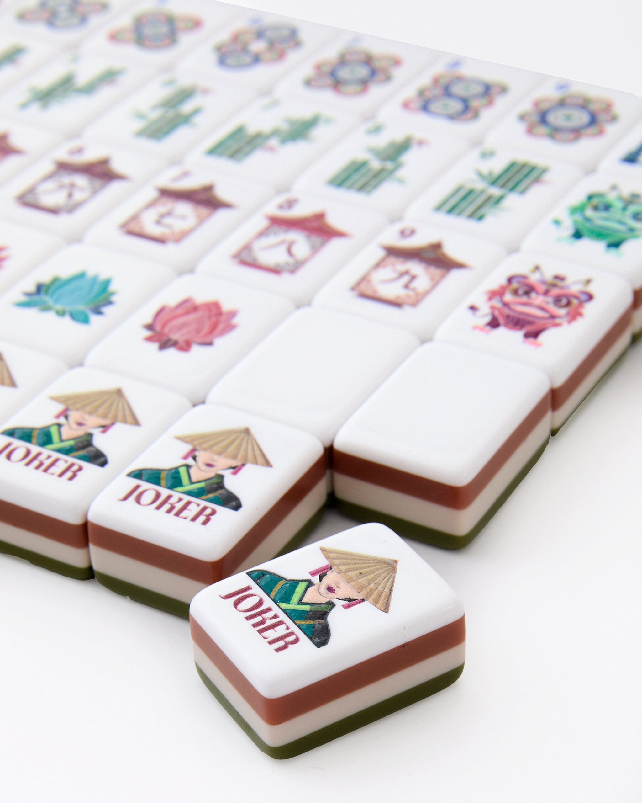 Olive Green Ivory & Brown Traditional American Mahjong Set - 160 Acrylic Tiles, Mat, Storage Bag & Accessories 3 Olive Green Ivory & Brown Traditional American Mahjong Set - 160 Acrylic Tiles, Mat, Storage Bag & Accessories - Image 3