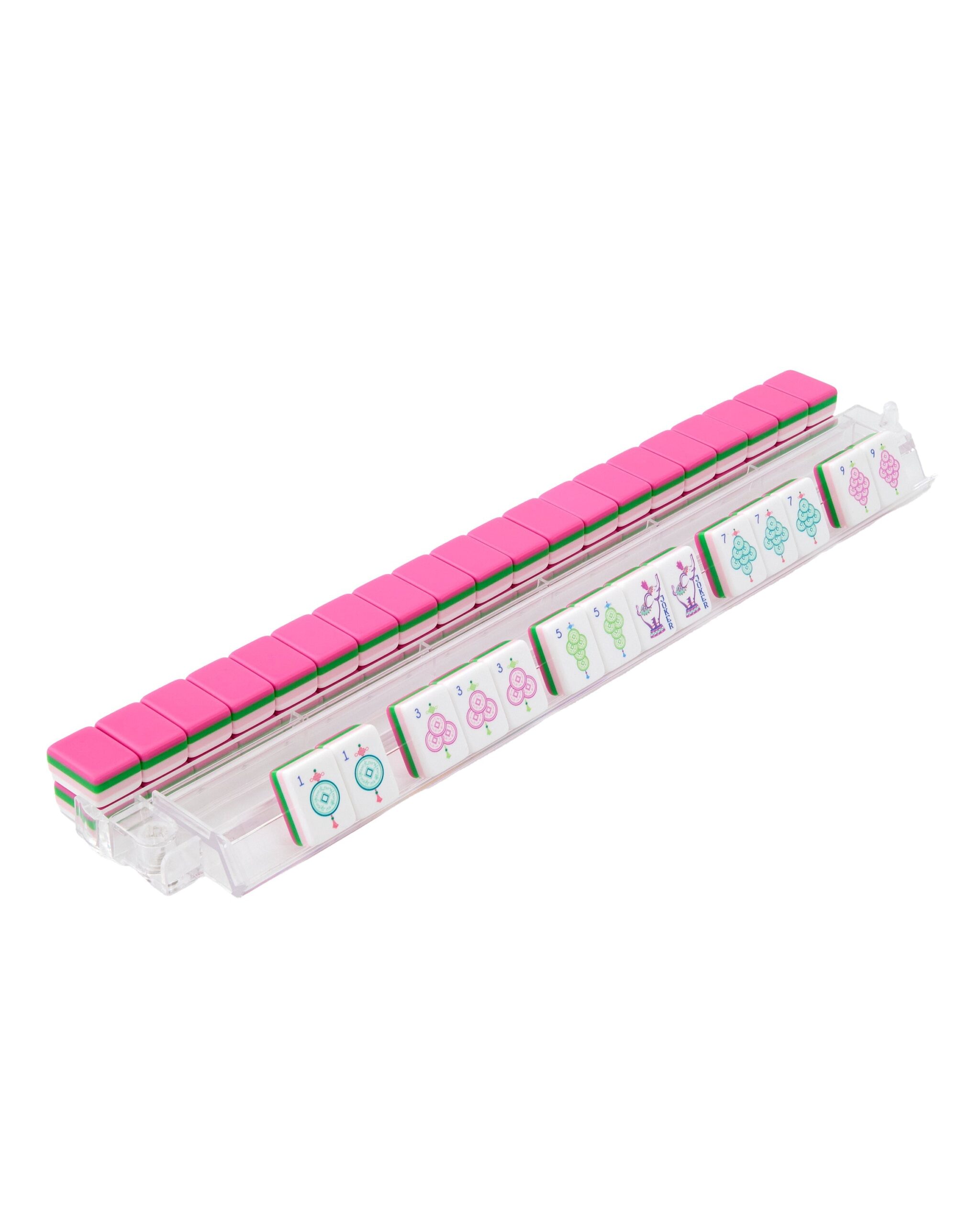 Pink & Green Garden Floral American Mahjong Set - 160 Acrylic Tiles, Mat, Storage Bag & Accessories 6 Pink & Green Garden Floral American Mahjong Set - 160 Acrylic Tiles, Mat, Storage Bag & Accessories - Image 6