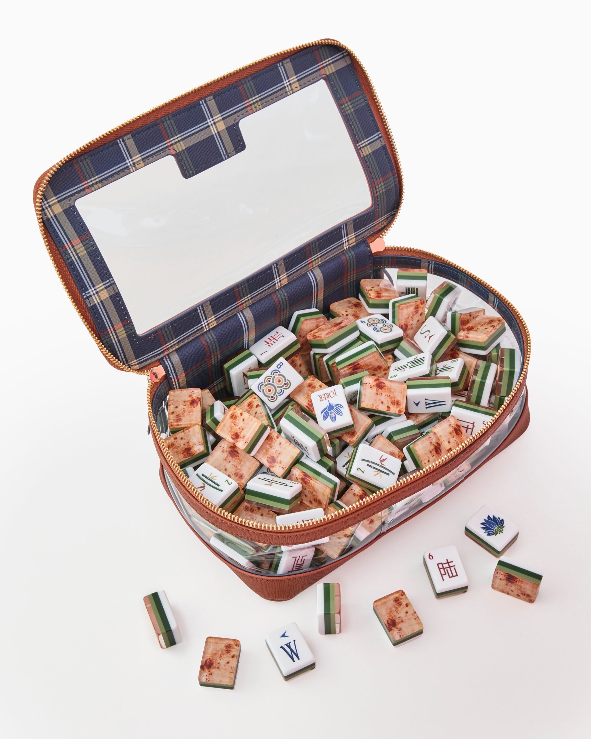 Sage & Olive Burl Wood Pattern American Mahjong Set - 160 Acrylic Tiles, Mat, Storage Bag & Accessories 5 Sage & Olive Burl Wood Pattern American Mahjong Set - 160 Acrylic Tiles, Mat, Storage Bag & Accessories - Image 5
