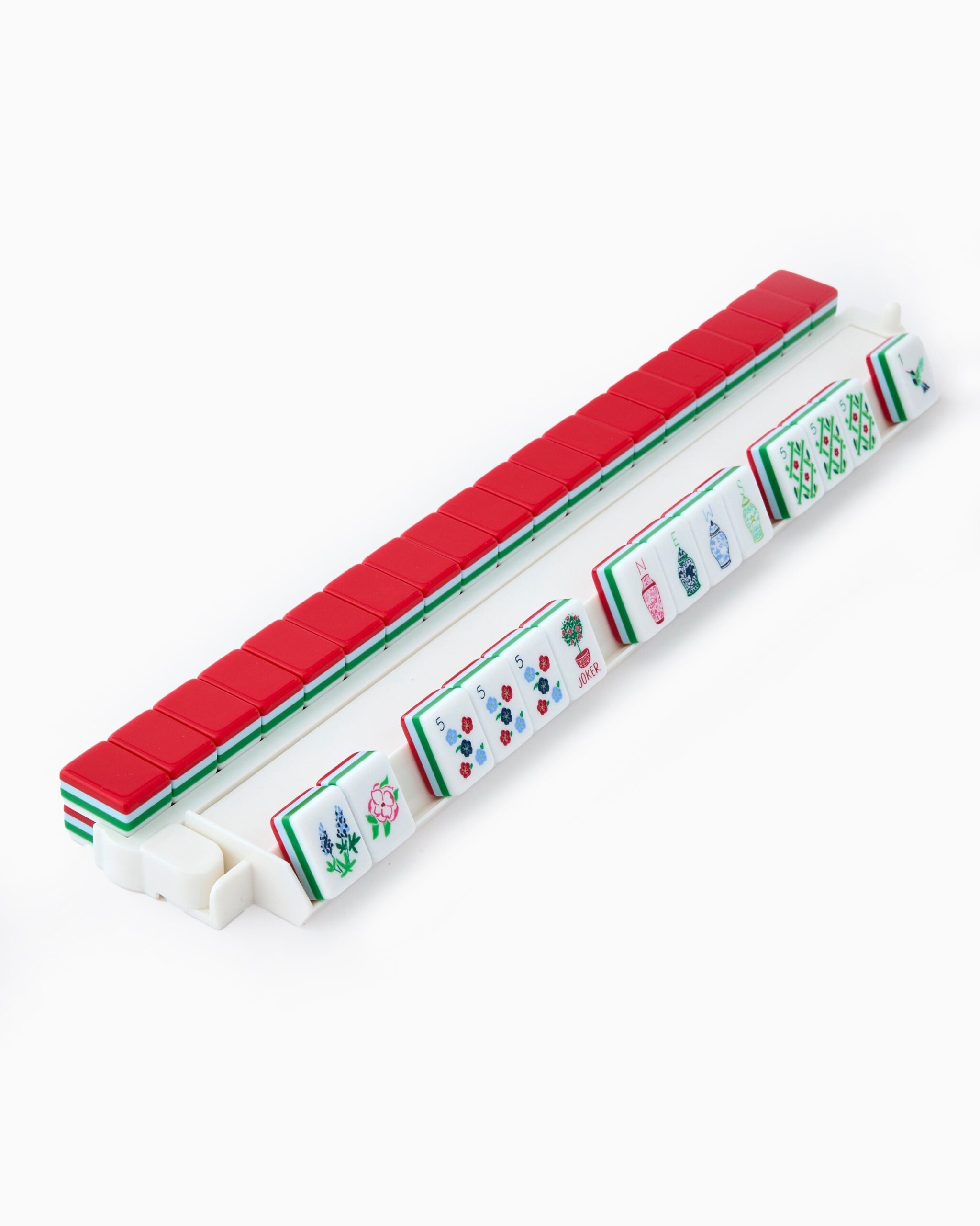 Red Green & Blue Coastal Garden American Mahjong Set - 160 Acrylic Tiles, Mat, Storage Bag & Accessories 4 Red Green & Blue Coastal Garden American Mahjong Set - 160 Acrylic Tiles, Mat, Storage Bag & Accessories - Image 4