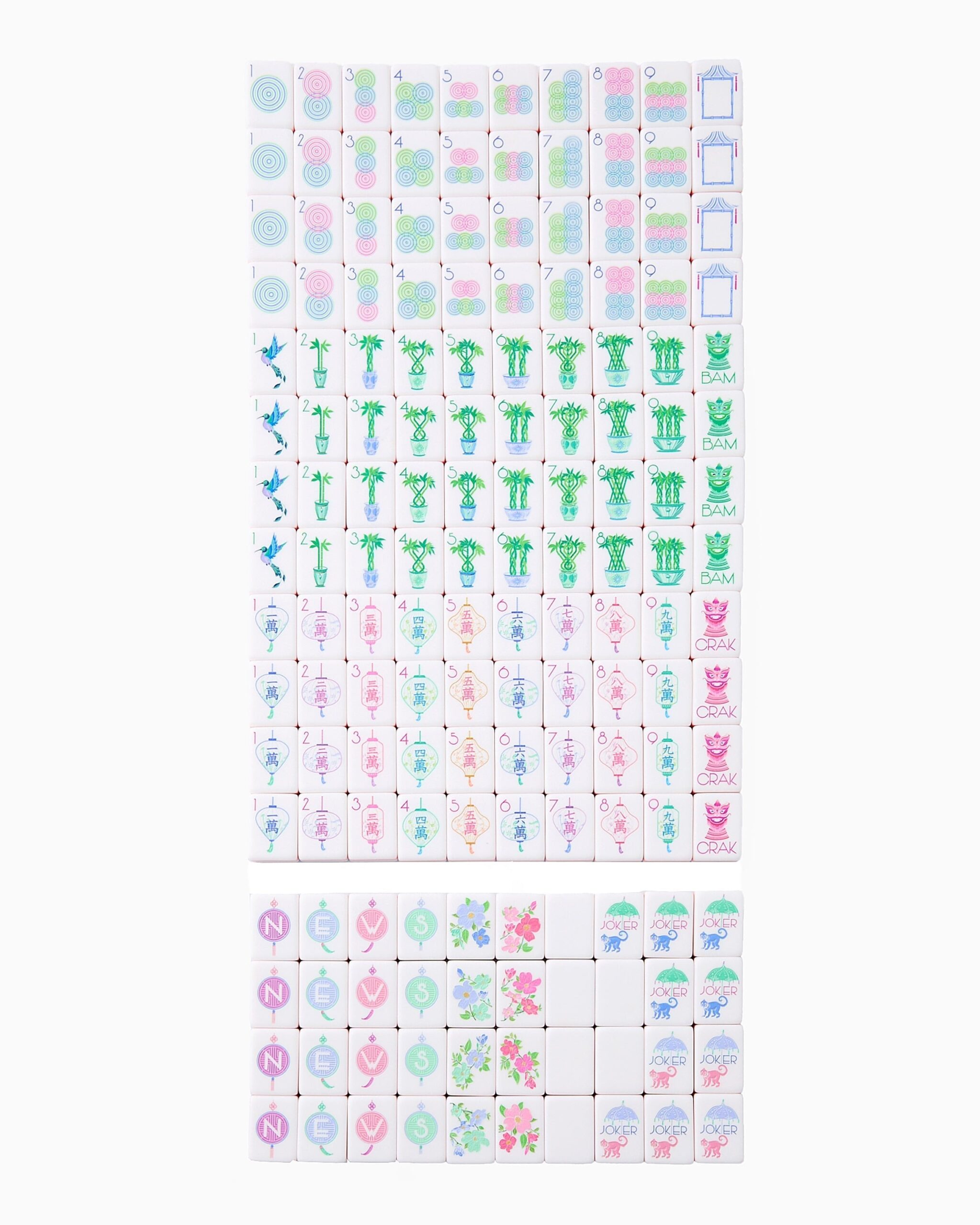 Blush Blue & Mint Pastel Gradient American Mahjong Set - 160 Acrylic Tiles, Mat, Storage Bag & Accessories 2 Blush Blue & Mint Pastel Gradient American Mahjong Set - 160 Acrylic Tiles, Mat, Storage Bag & Accessories - Image 2