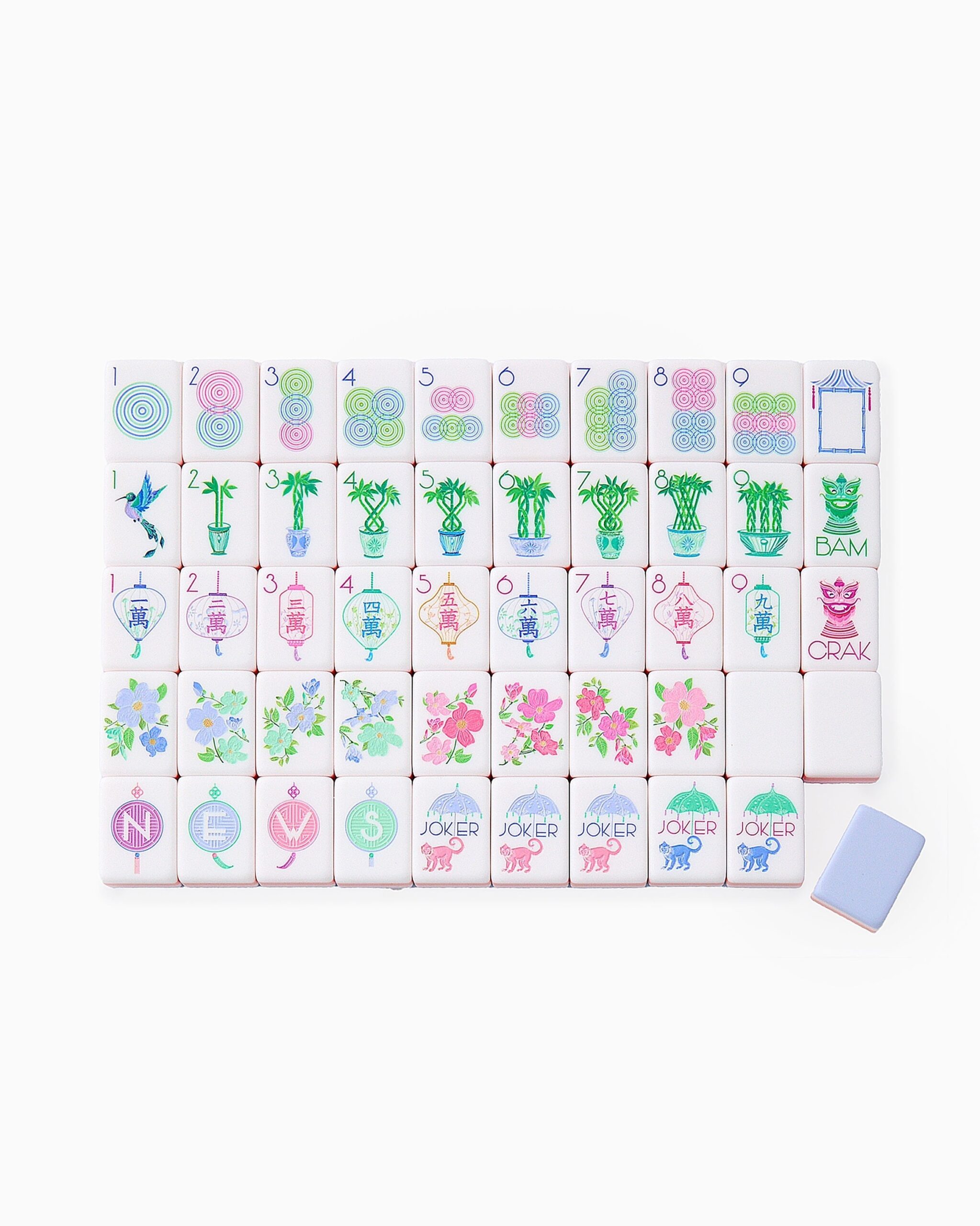 Blush Blue & Mint Pastel Gradient American Mahjong Set - 160 Acrylic Tiles, Mat, Storage Bag & Accessories 1 Blush Blue & Mint Pastel Gradient American Mahjong Set - 160 Acrylic Tiles, Mat, Storage Bag & Accessories