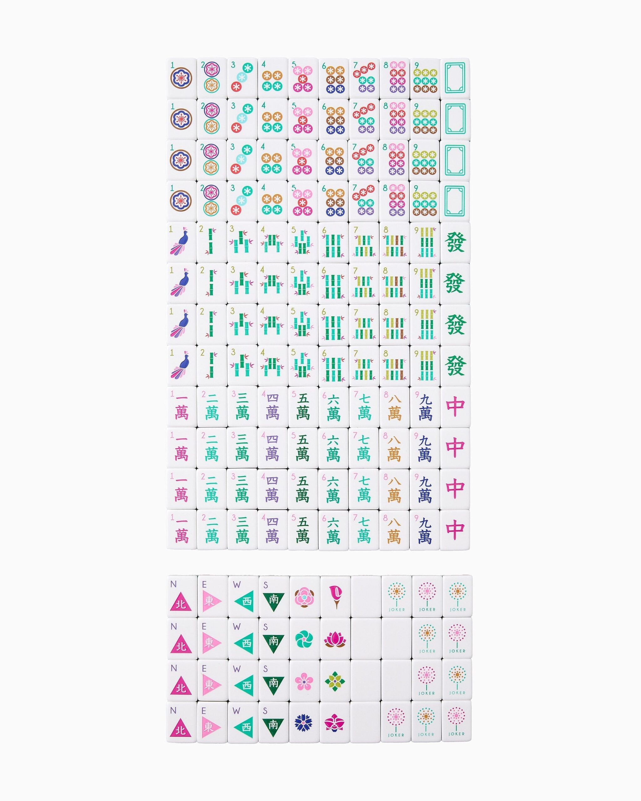 Olive Pink & Teal Celebration American Mahjong Set - 160 Acrylic Tiles, Mat, Storage Bag & Accessories 2 Olive Pink & Teal Celebration American Mahjong Set - 160 Acrylic Tiles, Mat, Storage Bag & Accessories - Image 2