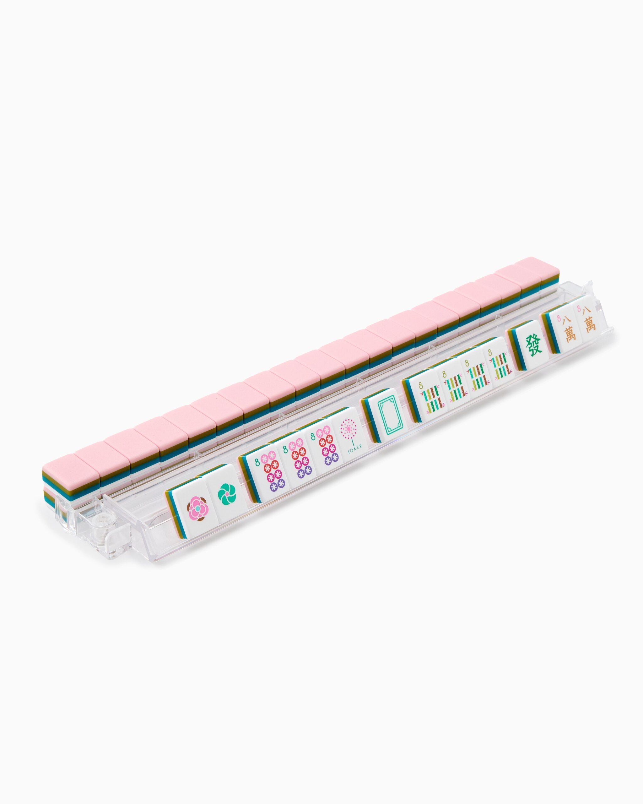 Olive Pink & Teal Celebration American Mahjong Set - 160 Acrylic Tiles, Mat, Storage Bag & Accessories 4 Olive Pink & Teal Celebration American Mahjong Set - 160 Acrylic Tiles, Mat, Storage Bag & Accessories - Image 4