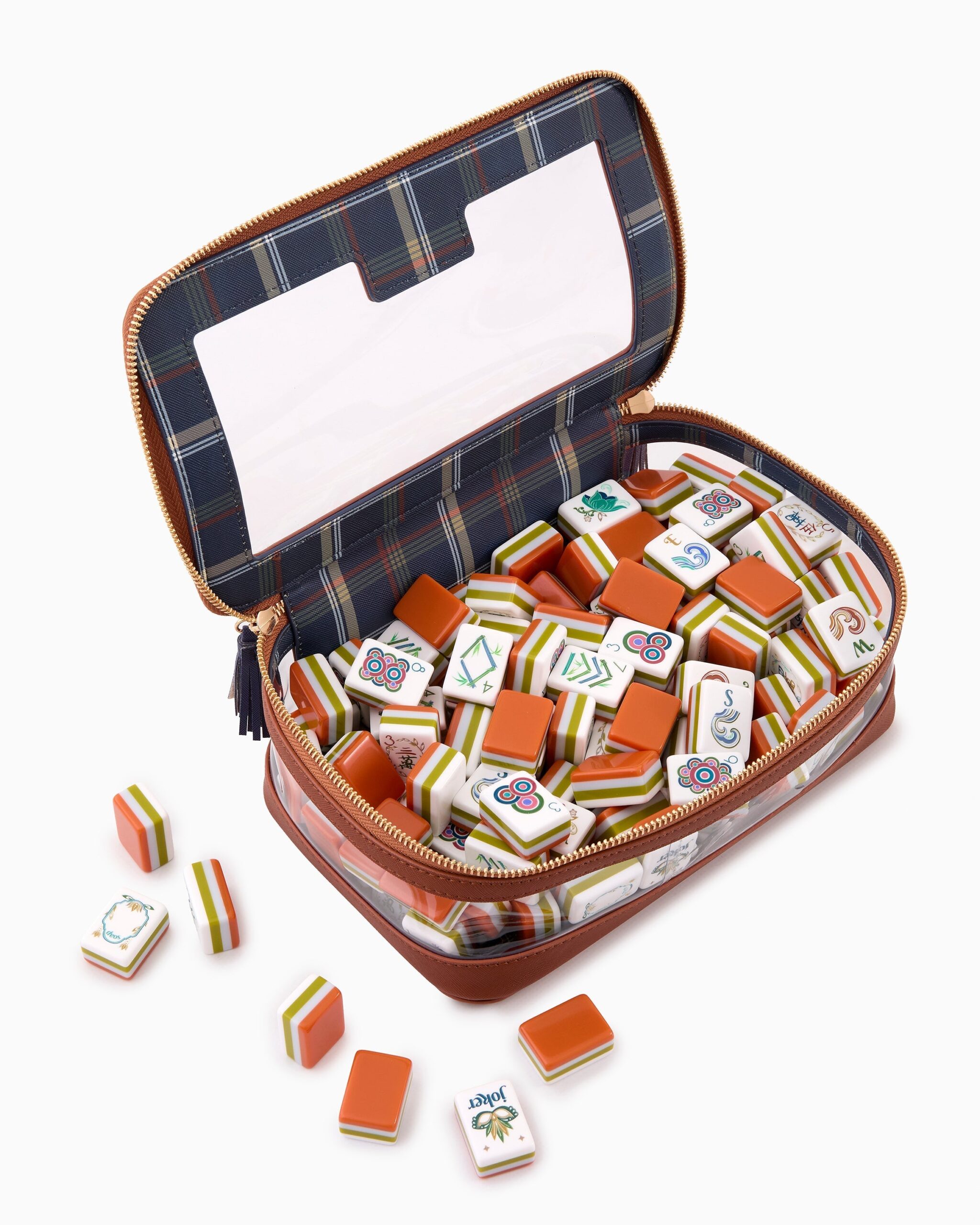 Rust Olive & Teal Earth Tone American Mahjong Set - 160 Acrylic Tiles, Mat, Storage Bag & Accessories 6 Rust Olive & Teal Earth Tone American Mahjong Set - 160 Acrylic Tiles, Mat, Storage Bag & Accessories - Image 6