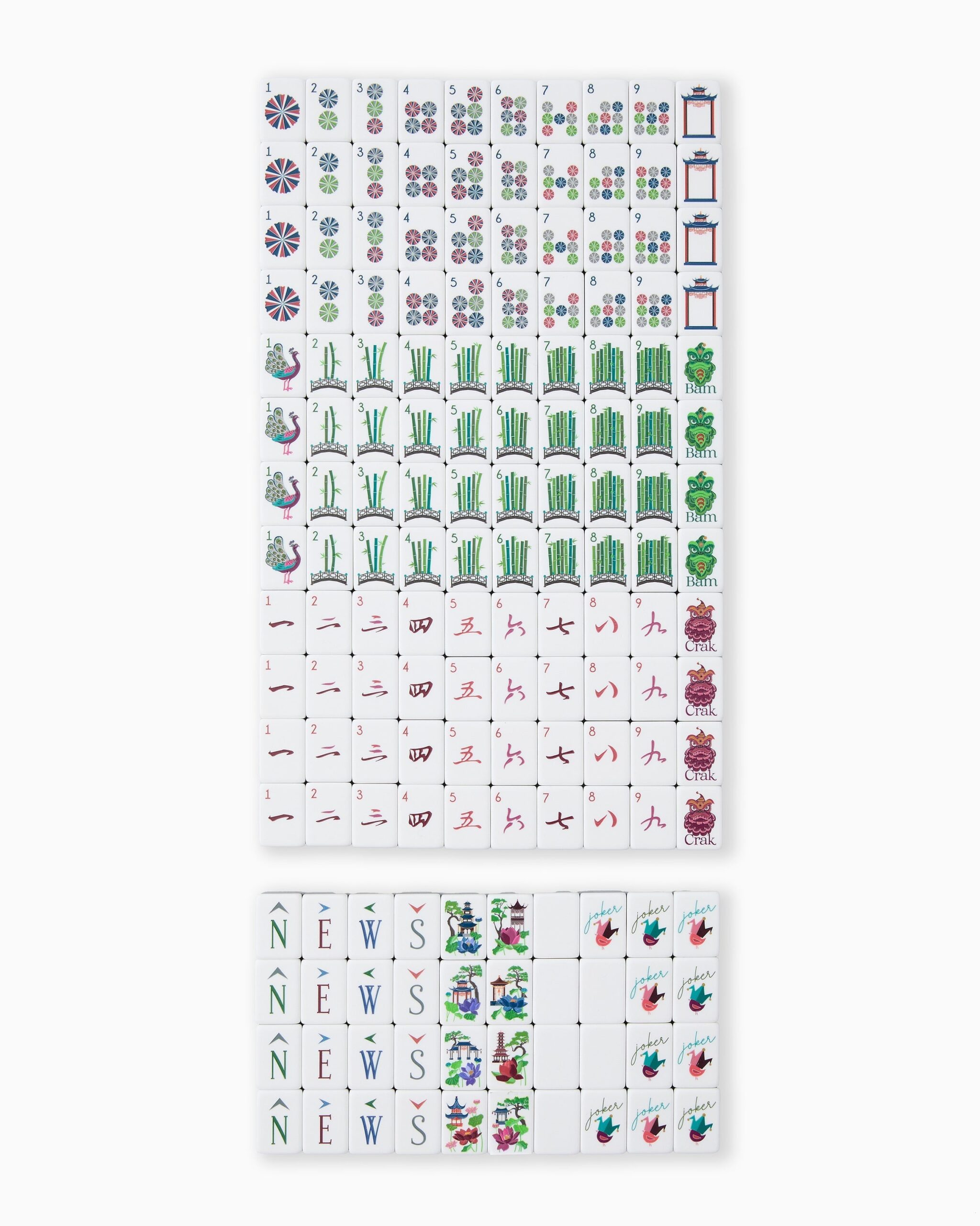 Navy & Green Vintage Inspired American Mahjong Set - 160 Acrylic Tiles, Mat, Storage Bag & Accessories 2 Navy & Green Vintage Inspired American Mahjong Set - 160 Acrylic Tiles, Mat, Storage Bag & Accessories - Image 2
