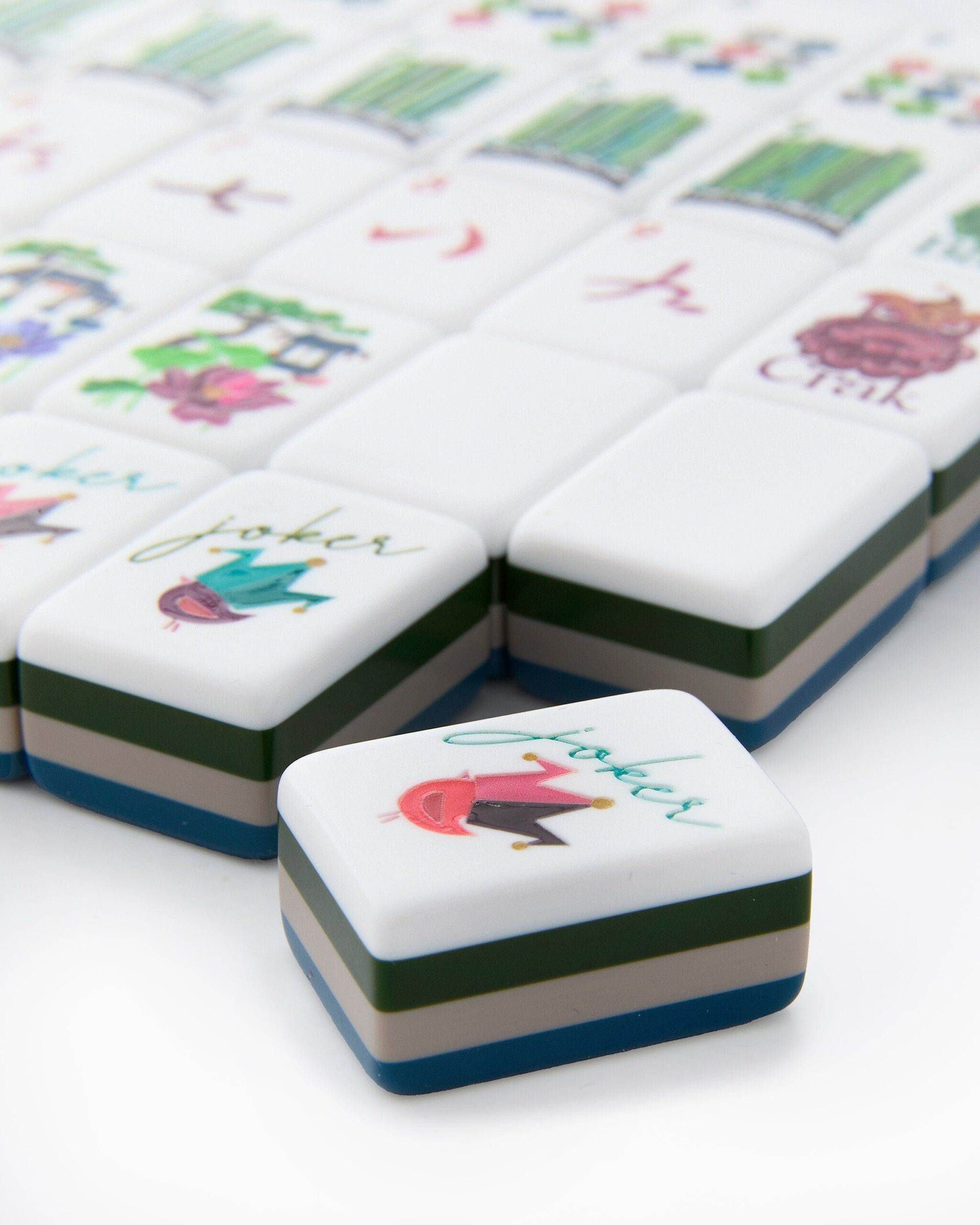 Navy & Green Vintage Inspired American Mahjong Set - 160 Acrylic Tiles, Mat, Storage Bag & Accessories 3 Navy & Green Vintage Inspired American Mahjong Set - 160 Acrylic Tiles, Mat, Storage Bag & Accessories - Image 3