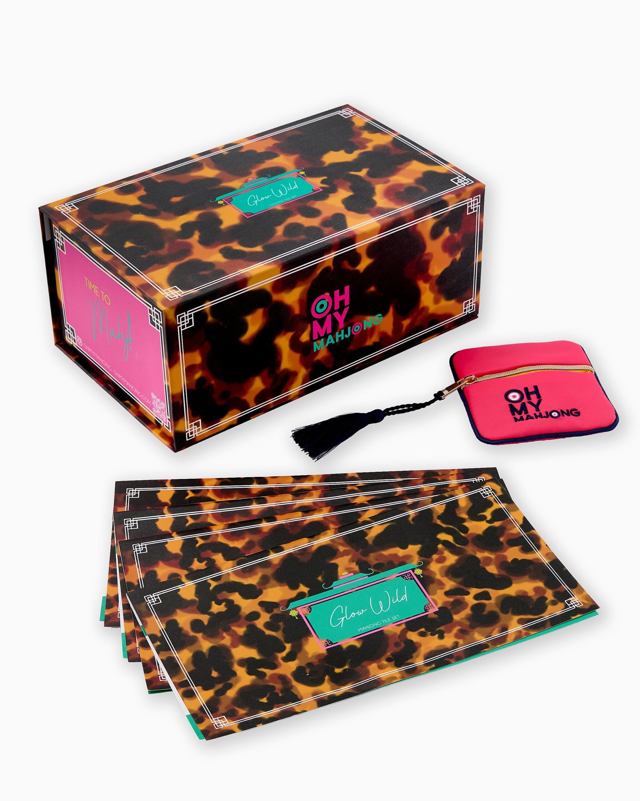 Bold Pink Teal American Mahjong Set - 160 Acrylic Tiles, Mat, Storage Bag & Accessories 7 Bold Pink Teal American Mahjong Set - 160 Acrylic Tiles, Mat, Storage Bag & Accessories - Image 7