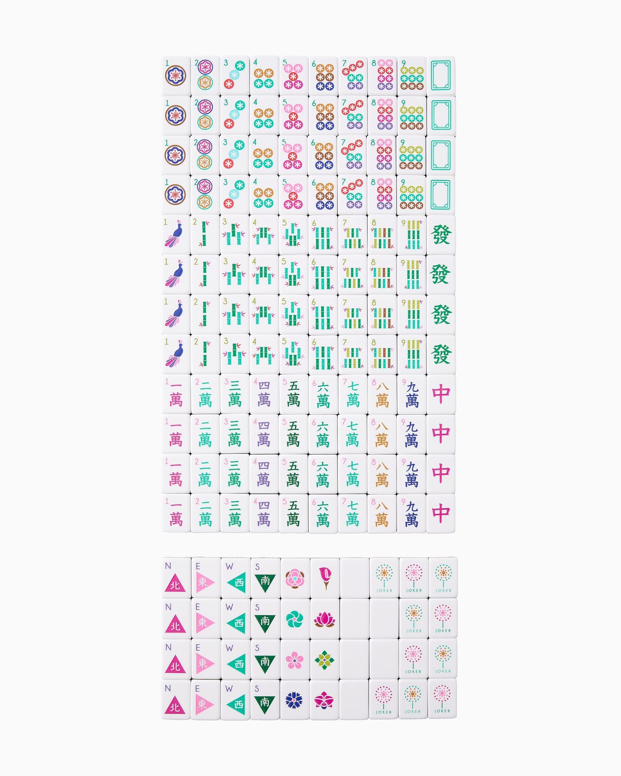 Festive Floral American Mahjong Set - 160 Acrylic Tiles, Mat, Storage Bag & Accessories 2 Festive Floral American Mahjong Set - 160 Acrylic Tiles, Mat, Storage Bag & Accessories - Image 2