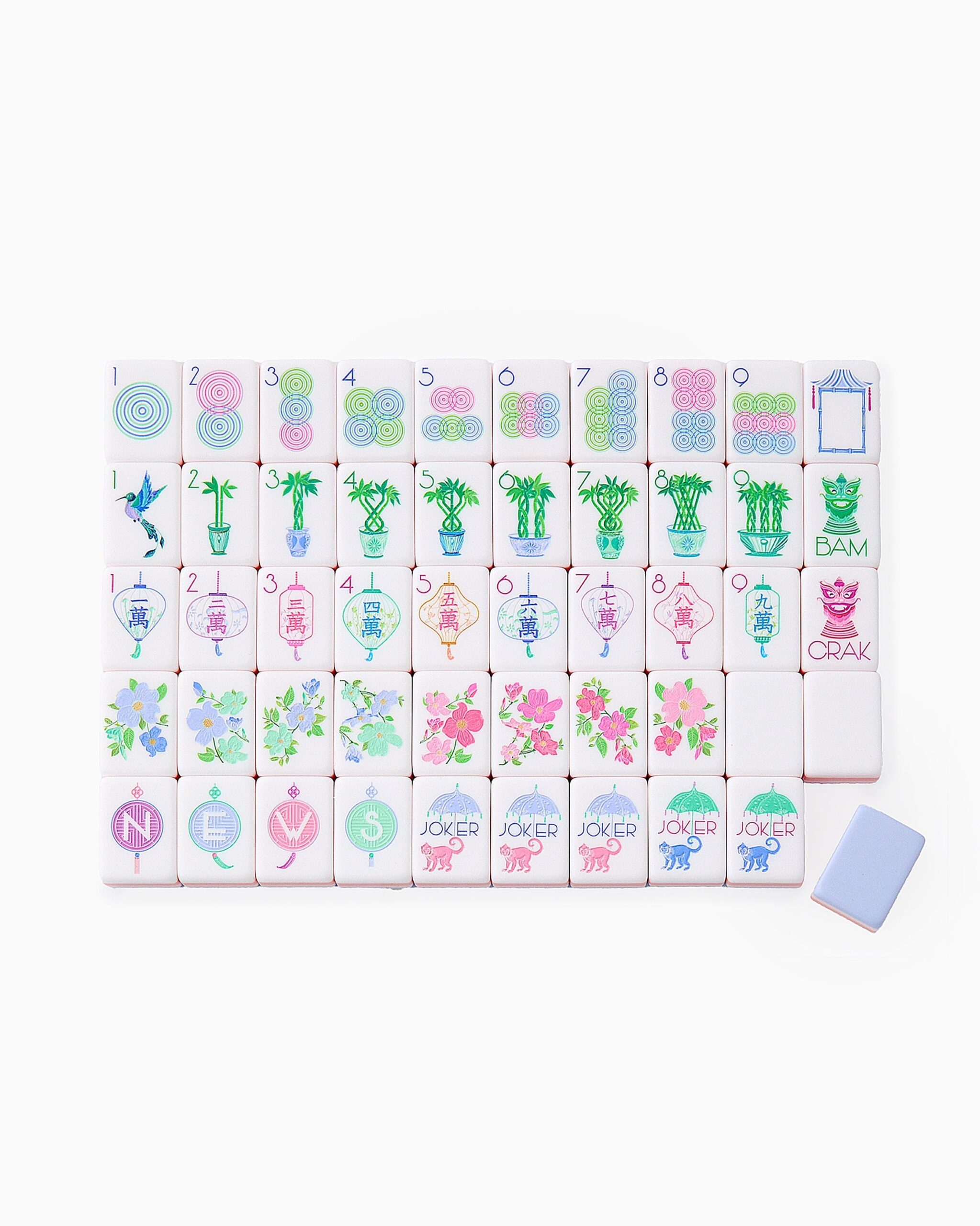 Soft Pastel Gradient American Mahjong Set - 160 Acrylic Tiles, Mat, Storage Bag & Accessories 1 Soft Pastel Gradient American Mahjong Set - 160 Acrylic Tiles, Mat, Storage Bag & Accessories