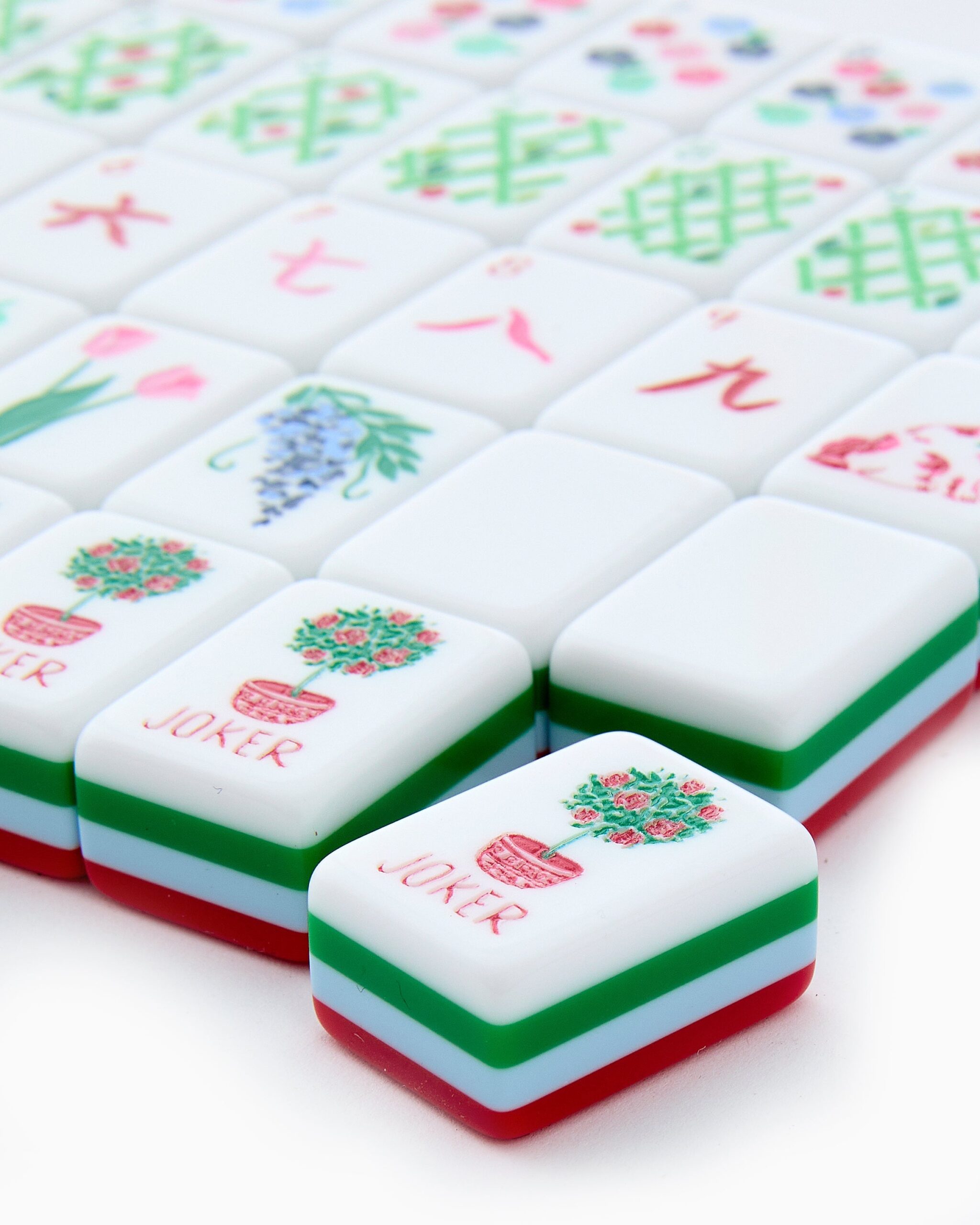 Coastal Garden American Mahjong Set - 160 Acrylic Tiles, Mat, Storage Bag & Accessories 3 Coastal Garden American Mahjong Set - 160 Acrylic Tiles, Mat, Storage Bag & Accessories - Image 3