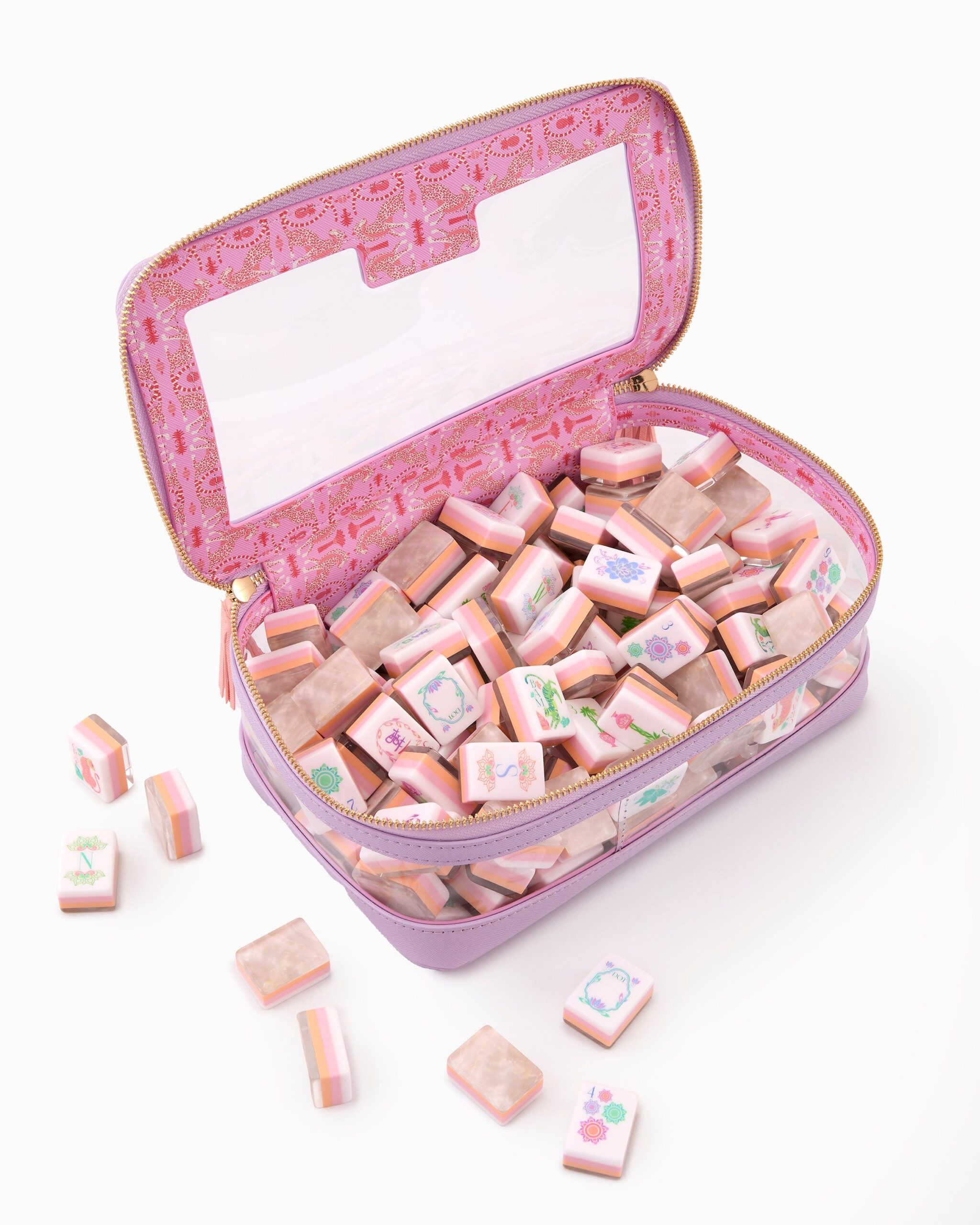 Pearlescent Pastel Floral American Mahjong Set - 160 Acrylic Tiles, Mat, Storage Bag & Accessories 6 Pearlescent Pastel Floral American Mahjong Set - 160 Acrylic Tiles, Mat, Storage Bag & Accessories - Image 6