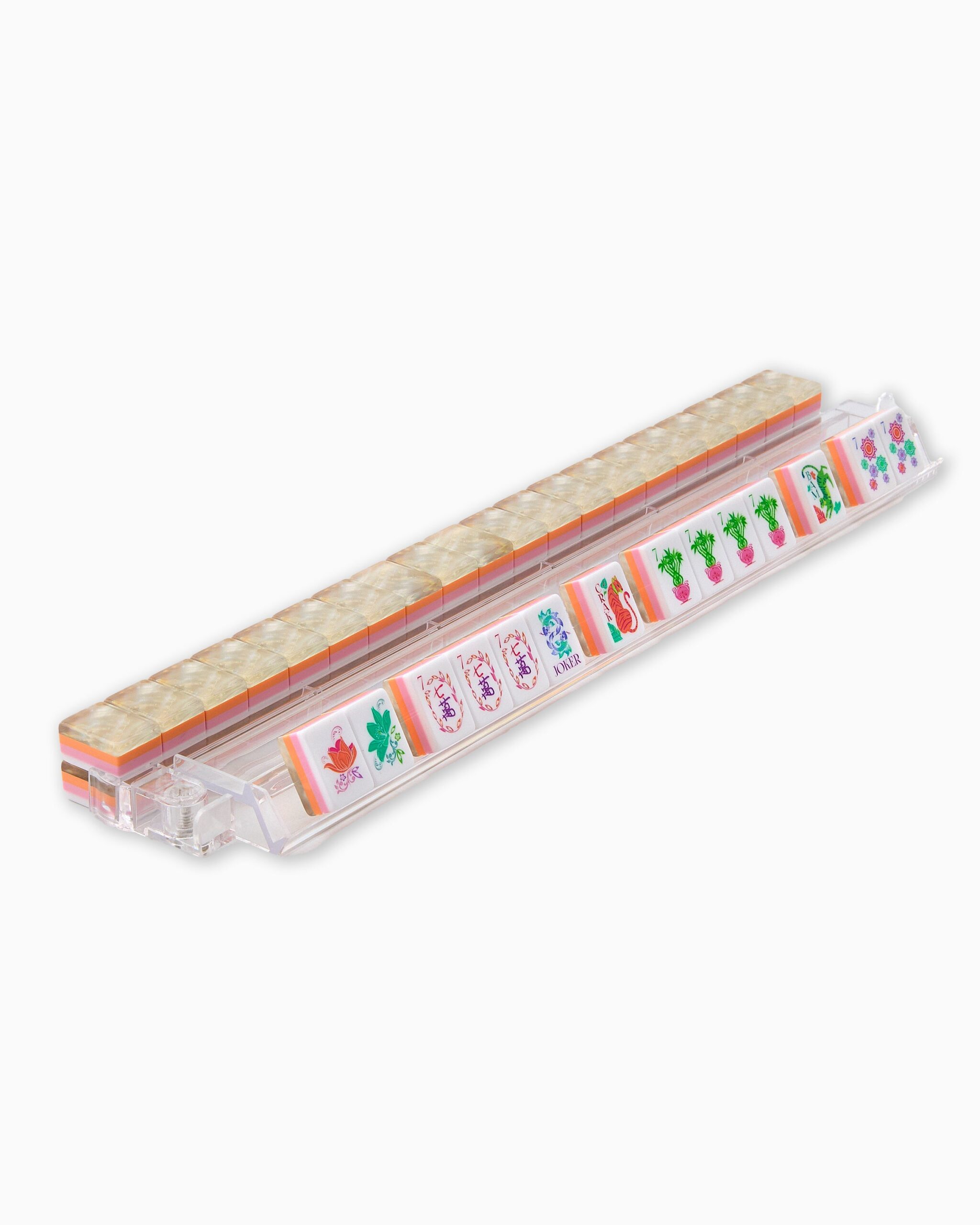 Pearlescent Pastel Floral American Mahjong Set - 160 Acrylic Tiles, Mat, Storage Bag & Accessories 4 Pearlescent Pastel Floral American Mahjong Set - 160 Acrylic Tiles, Mat, Storage Bag & Accessories - Image 4