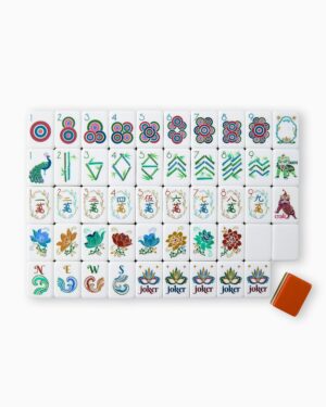 Earthy Desert Inspired American Mahjong Set - 160 Acrylic Tiles, Mat, Storage Bag & Accessories