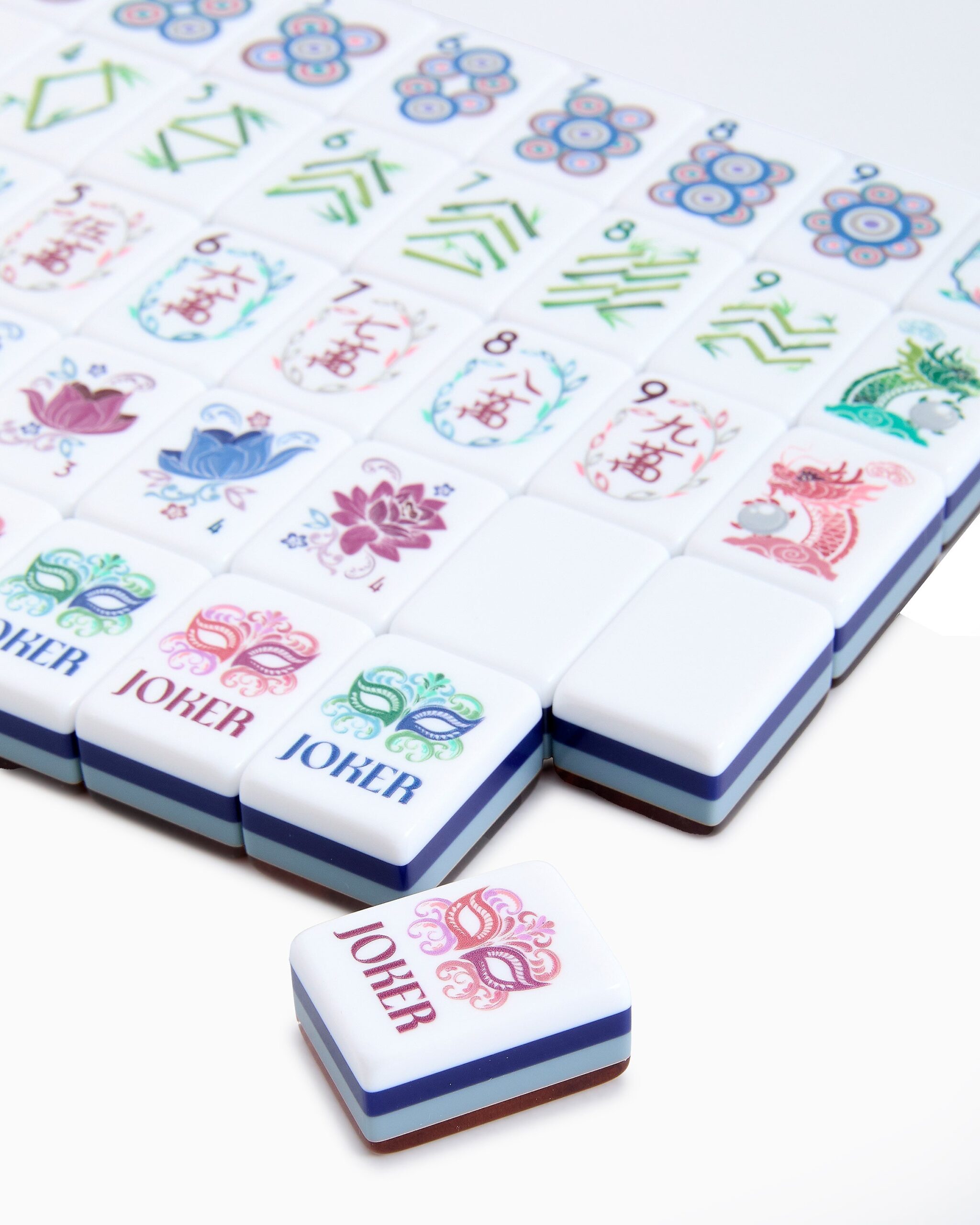 Woodgrain Botanical American Mahjong Set - 160 Acrylic Tiles, Mat, Storage Bag & Accessories 3 Woodgrain Botanical American Mahjong Set - 160 Acrylic Tiles, Mat, Storage Bag & Accessories - Image 3