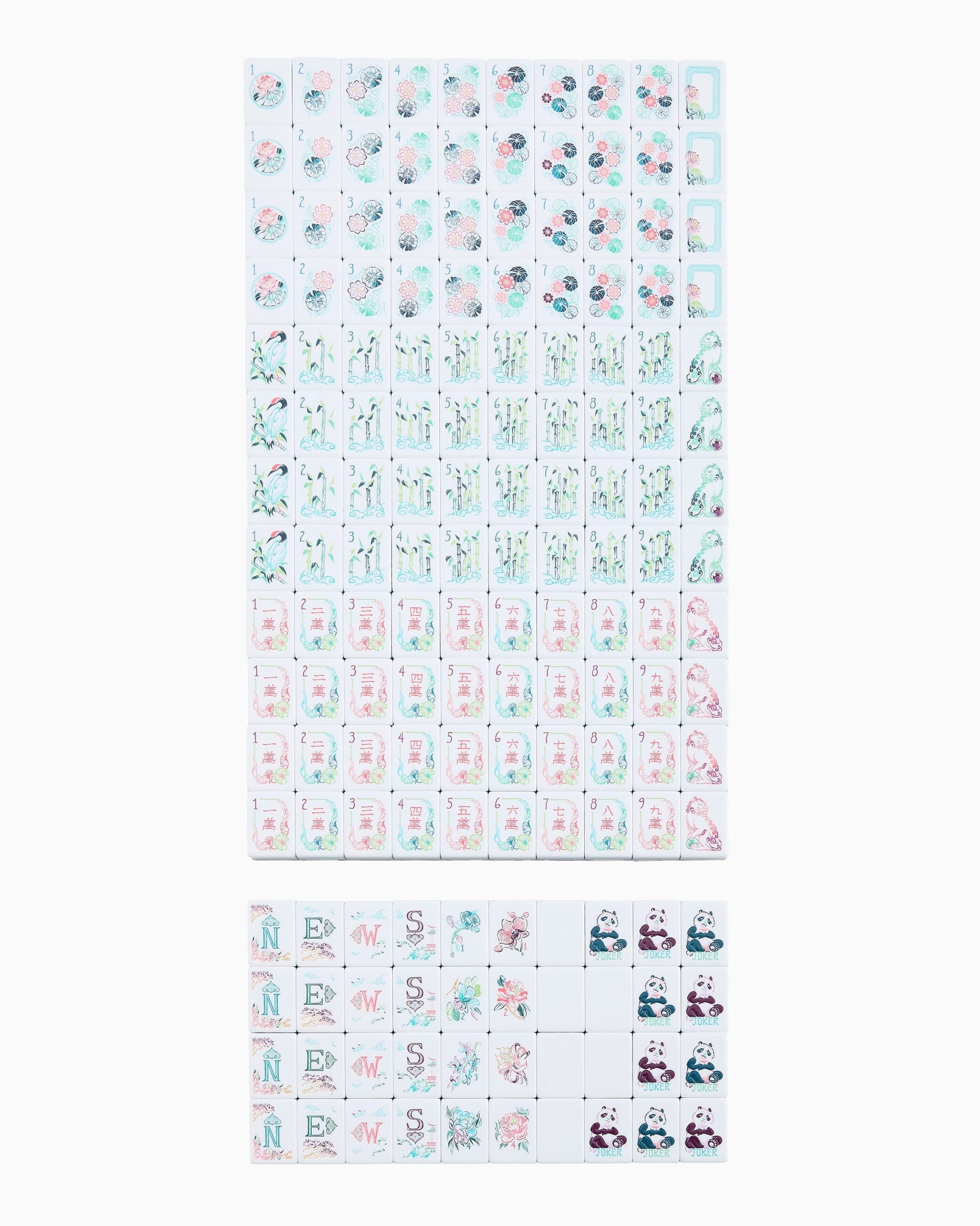 Chinoiserie Floral American Mahjong Set - 160 Acrylic Tiles, Mat, Storage Bag & Accessories 2 Chinoiserie Floral American Mahjong Set - 160 Acrylic Tiles, Mat, Storage Bag & Accessories - Image 2
