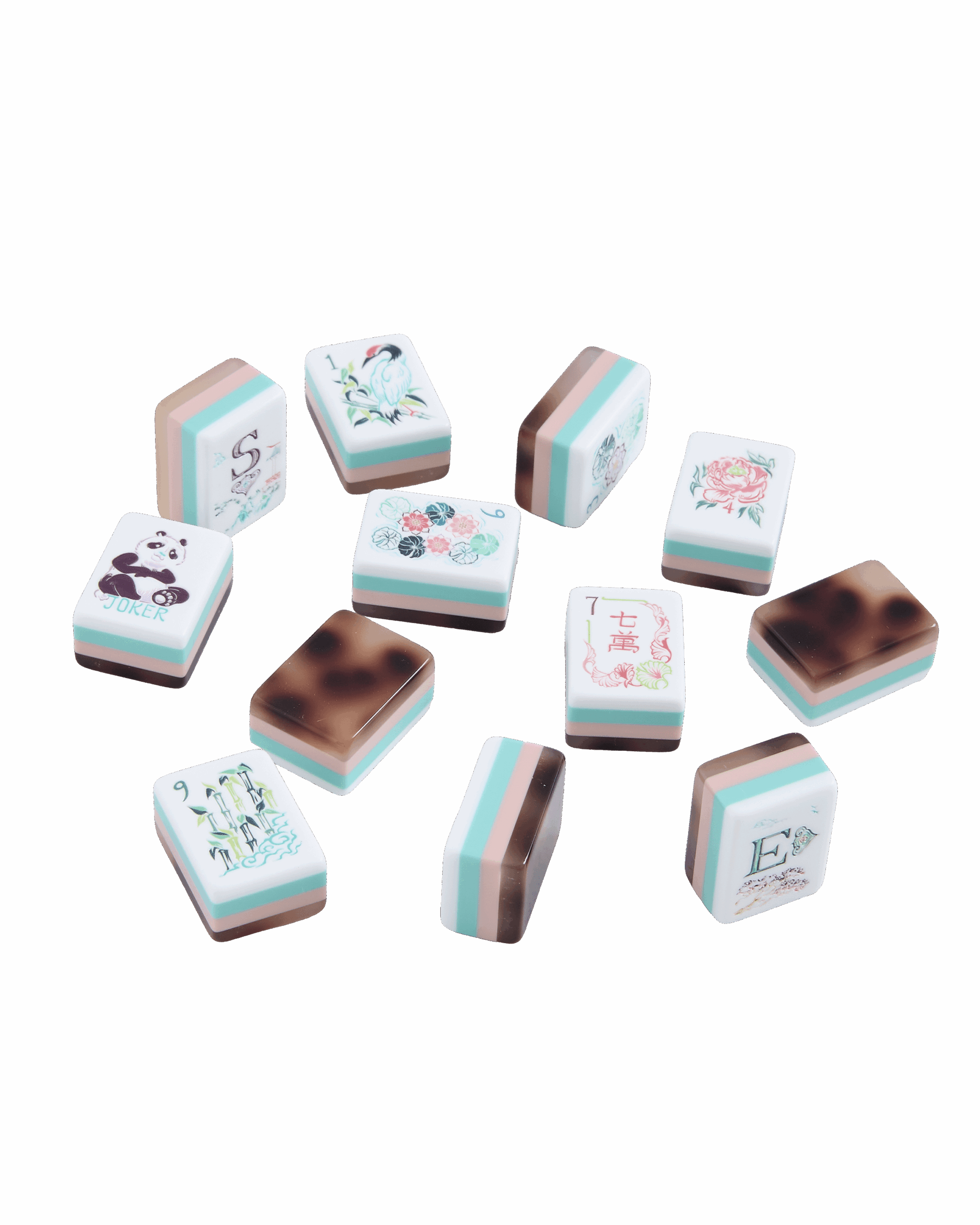 Chinoiserie Floral American Mahjong Set - 160 Acrylic Tiles, Mat, Storage Bag & Accessories 9 Chinoiserie Floral American Mahjong Set - 160 Acrylic Tiles, Mat, Storage Bag & Accessories - Image 9