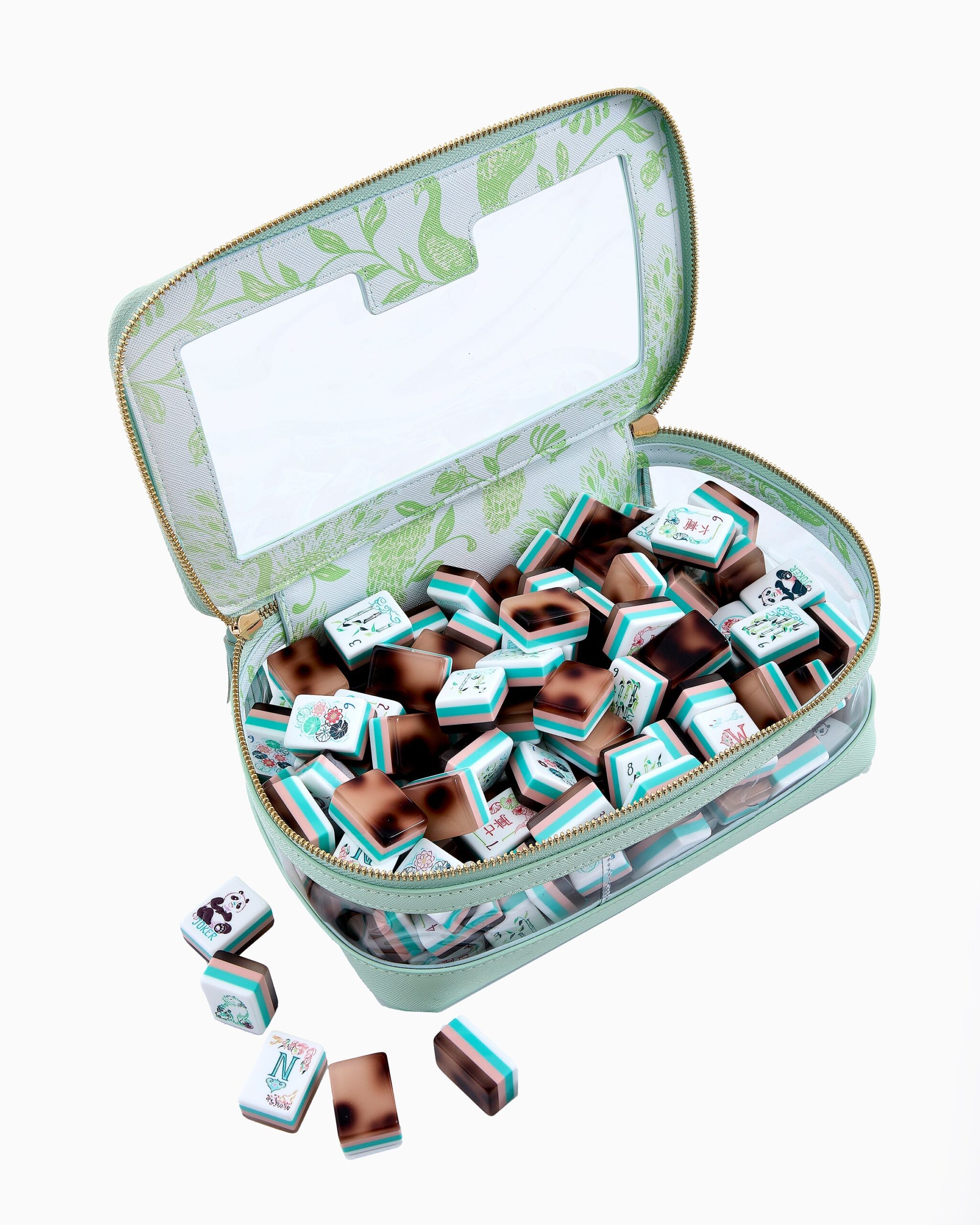 Chinoiserie Floral American Mahjong Set - 160 Acrylic Tiles, Mat, Storage Bag & Accessories 5 Chinoiserie Floral American Mahjong Set - 160 Acrylic Tiles, Mat, Storage Bag & Accessories - Image 5