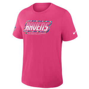Baltimore Ravens 2026 Crucial Catch Graphic Pink Shirt for Football Fans