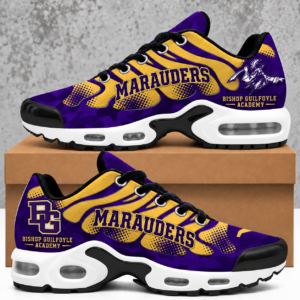 Bishop Guilfoyle Academy Marauders Purple Gold Shoes for School Fans