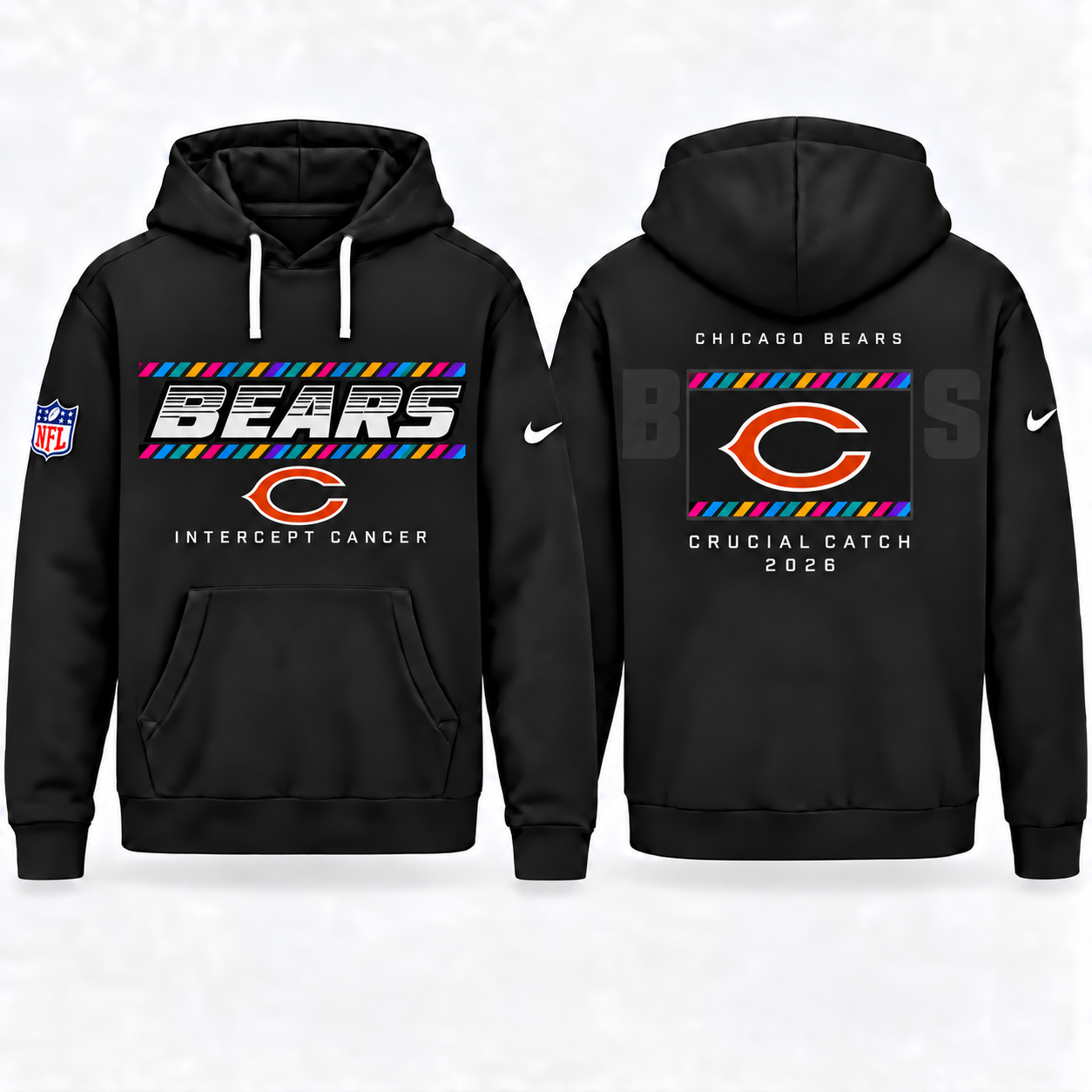 Chicago Bears 2026 Crucial Catch Graphic Hoodie Version 3 for Football Fans 1 Chicago Bears 2026 Crucial Catch Graphic Hoodie Version 3 for Football Fans