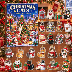 Christmas Cats Holiday Countdown Advent Calendar 2026 for Cat Lovers