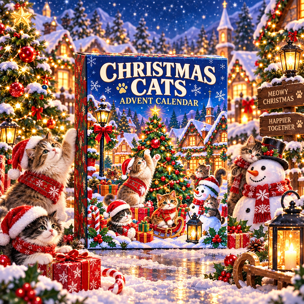 Christmas Cats Holiday Countdown Advent Calendar 2026 for Cat Lovers 2 Christmas Cats Holiday Countdown Advent Calendar 2026 for Cat Lovers