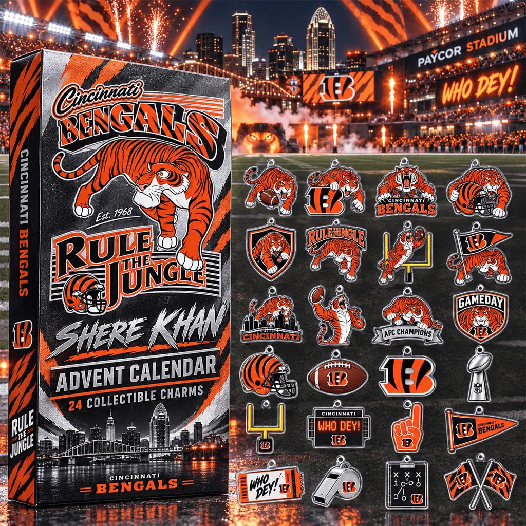 Cincinnati Bengals x Shere Khan Football Advent Calendar 2026 For Bengals Fans 1 Cincinnati Bengals X Shere Khan Football Advent Calendar 2026 For Bengals Fans