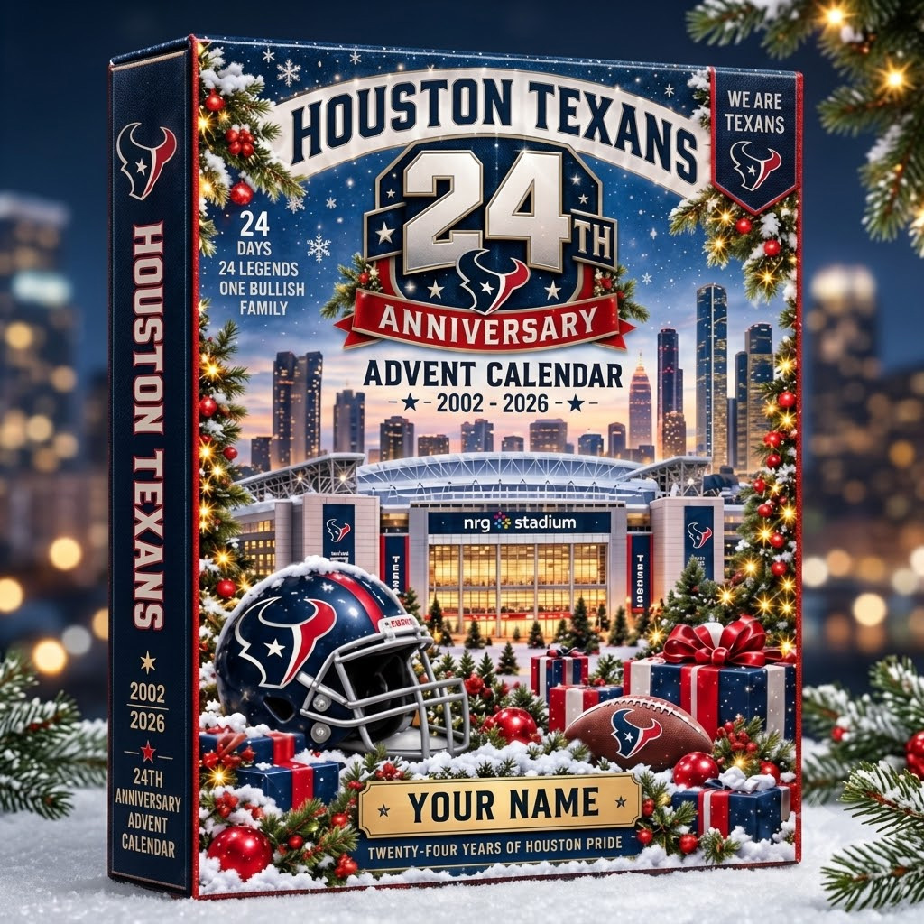 Custom Name Houston Texans 24th Anniversary Advent Calendar 2026 For Football Fans 2 Custom Name Houston Texans 24th Anniversary Advent Calendar 2026 For Football Fans
