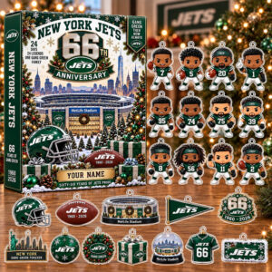 Custom Name New York Jets 66th Anniversary Calendar For Football Fans