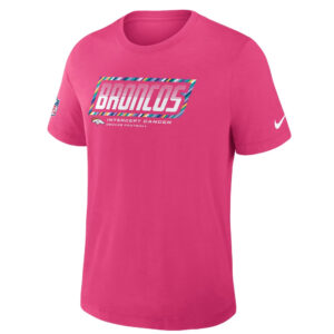 Denver Broncos 2026 Crucial Catch Graphic Pink Shirt for Football Fans
