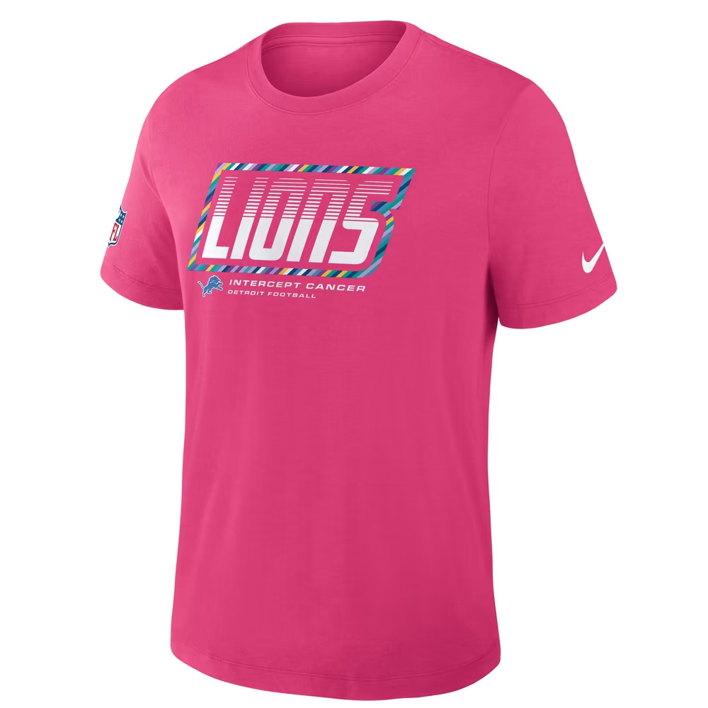 Detroit Lions 2026 Crucial Catch Graphic Pink Shirt for Football Fans 1 Detroit Lions 2026 Crucial Catch Graphic Pink Shirt for Football Fans